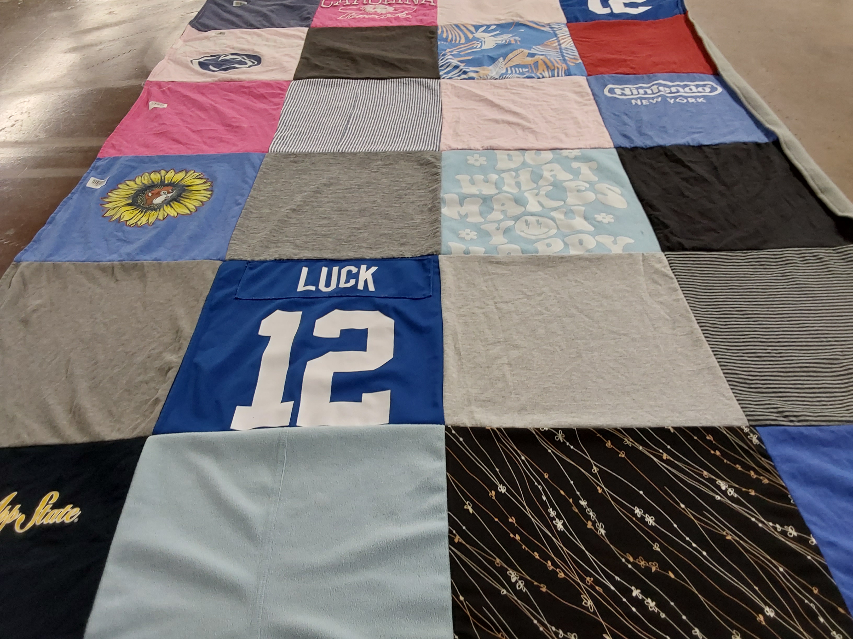 T-shirt quilt featuring indianapolis colts by Amy from SC