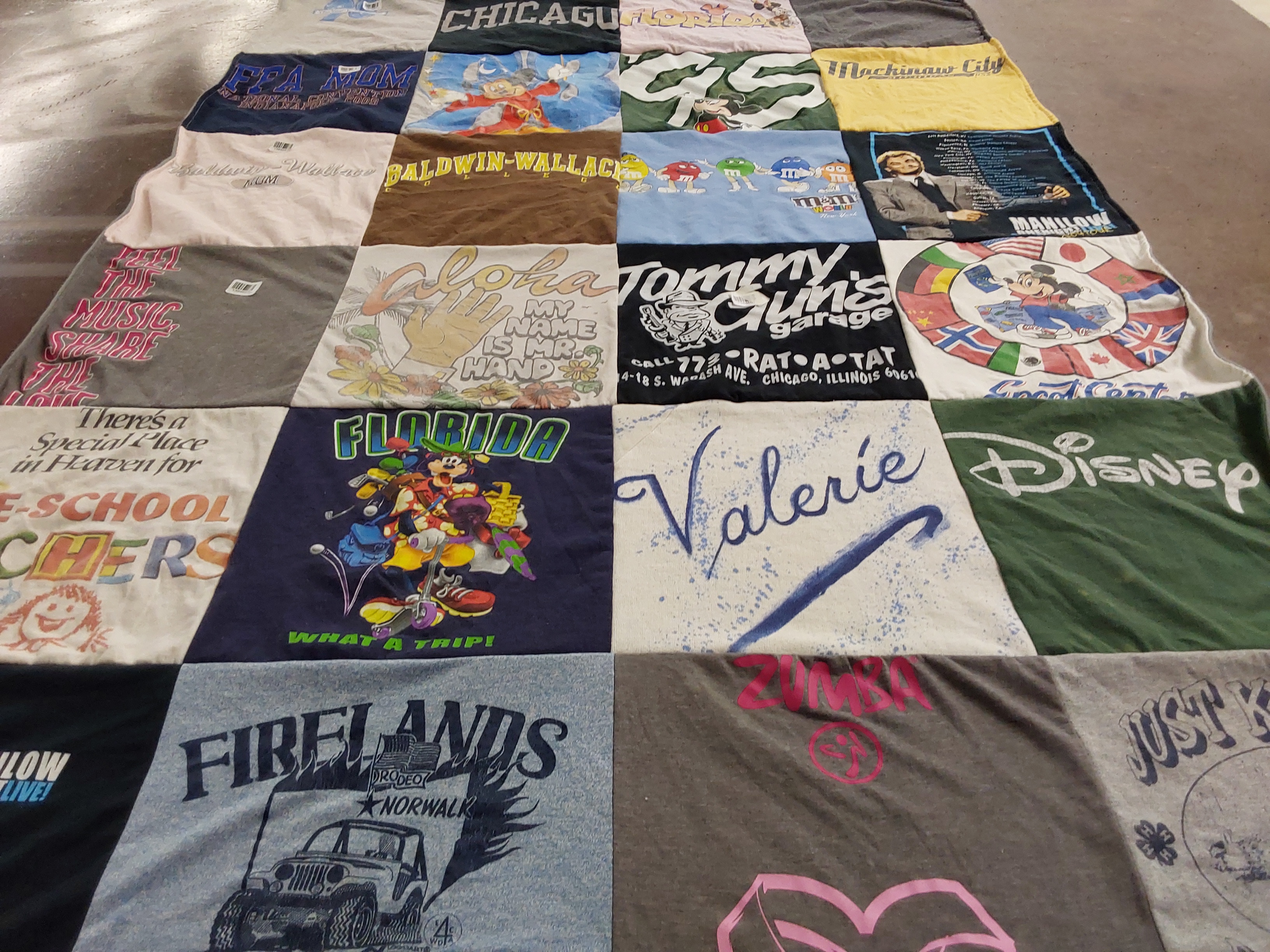 T-shirt quilt from baldwin-wallace university by Valerie from OH