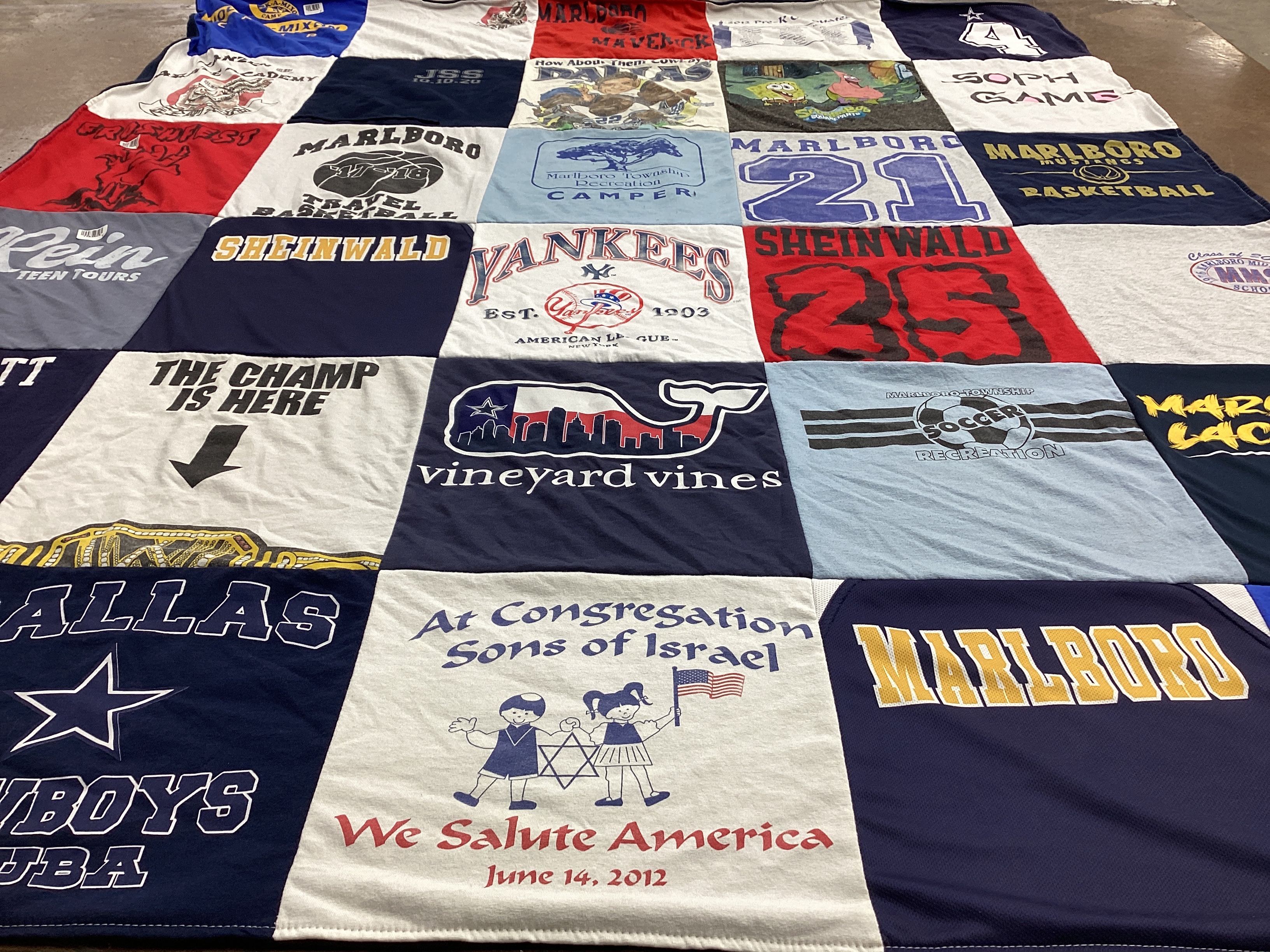 T-shirt quilt featuring dallas cowboys by Elaina from NJ