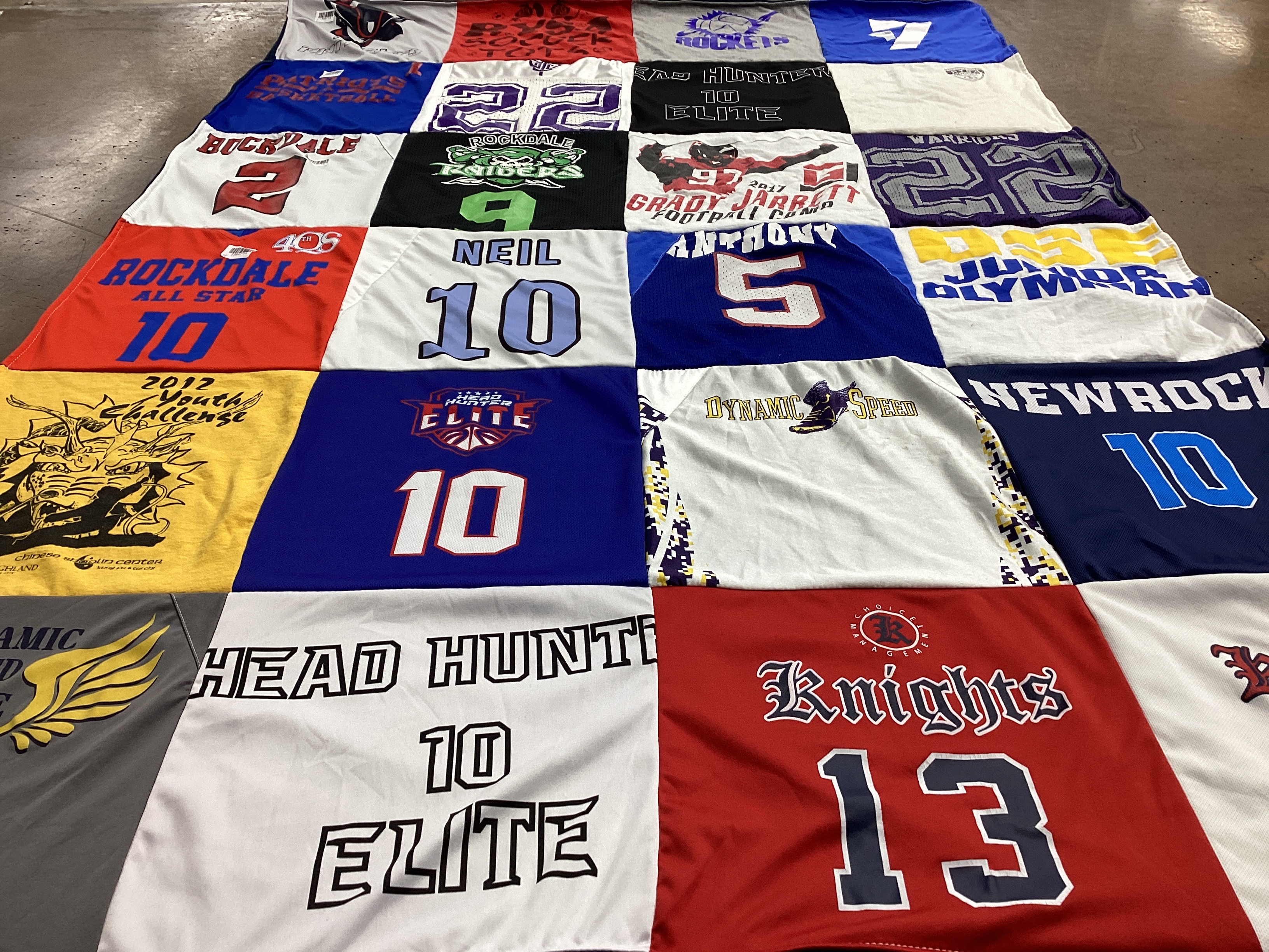 T-shirt quilt featuring rockdale, warriors by Shalaiwah from GA
