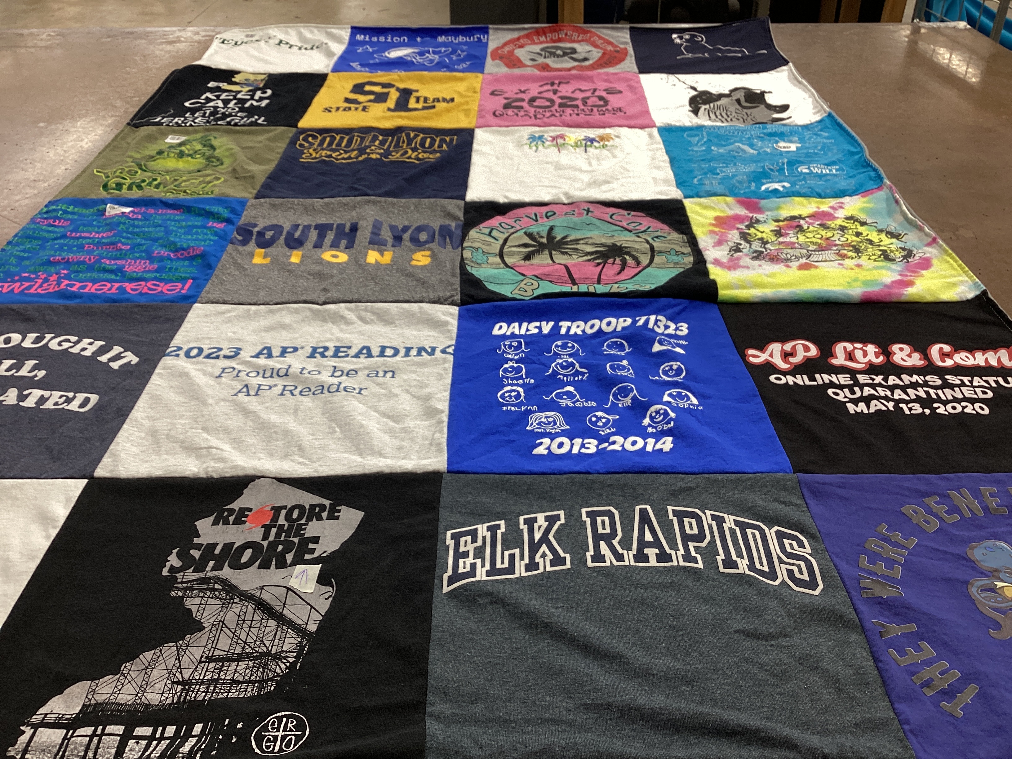 T-shirt quilt from south lyon high school by Emma from MI