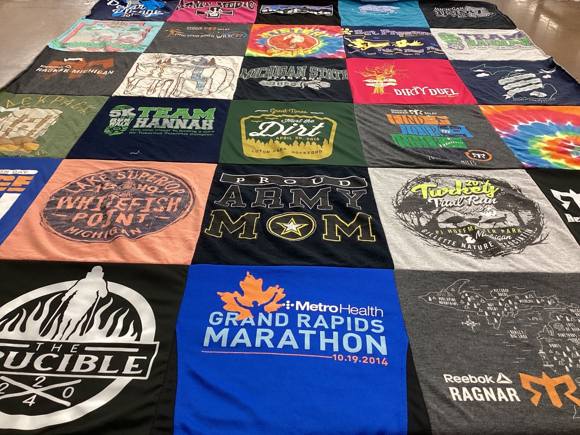 T-shirt quilt from michigan state university by Sherry from MI