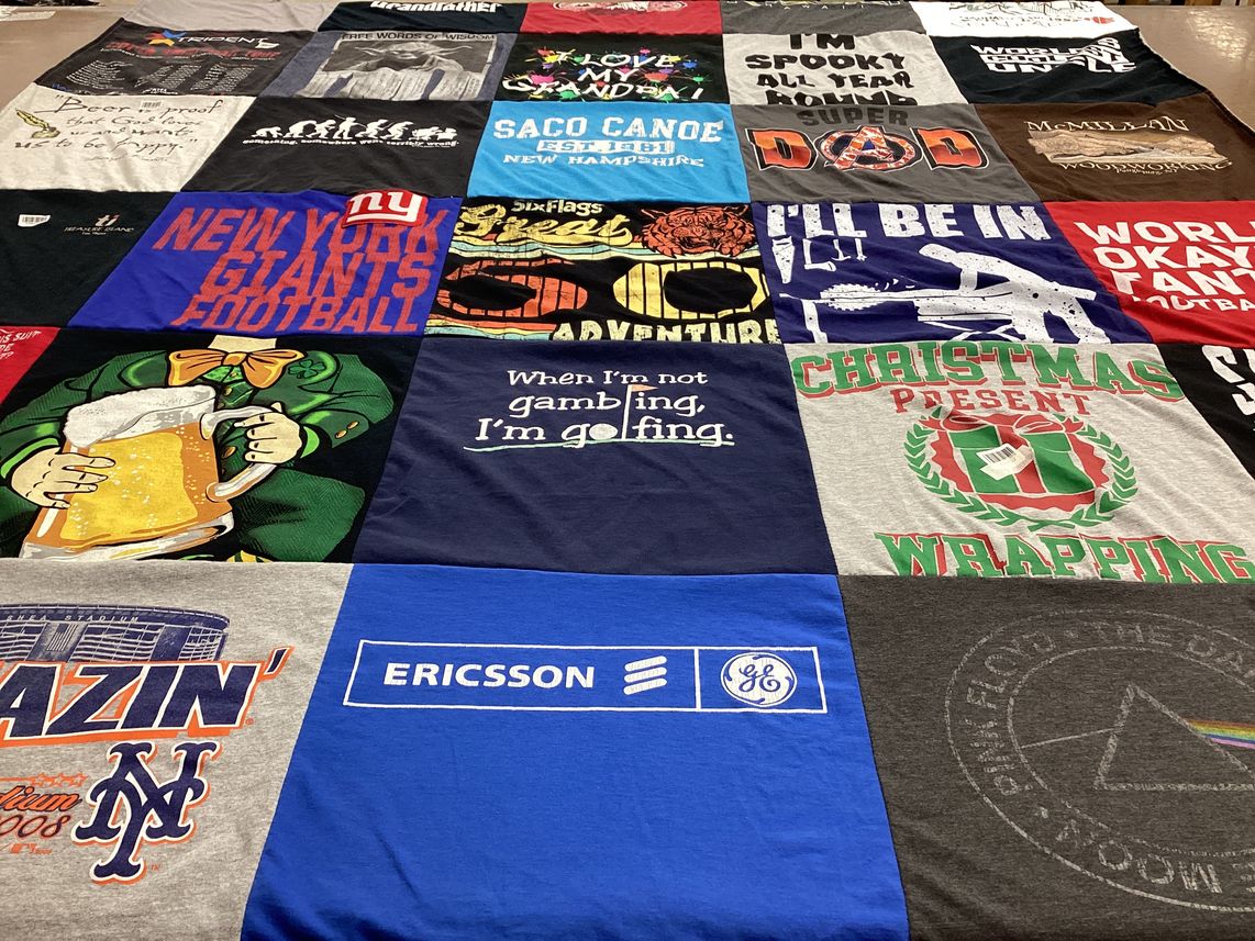 T-shirt quilt featuring new york giants, new york mets by Mary from NY