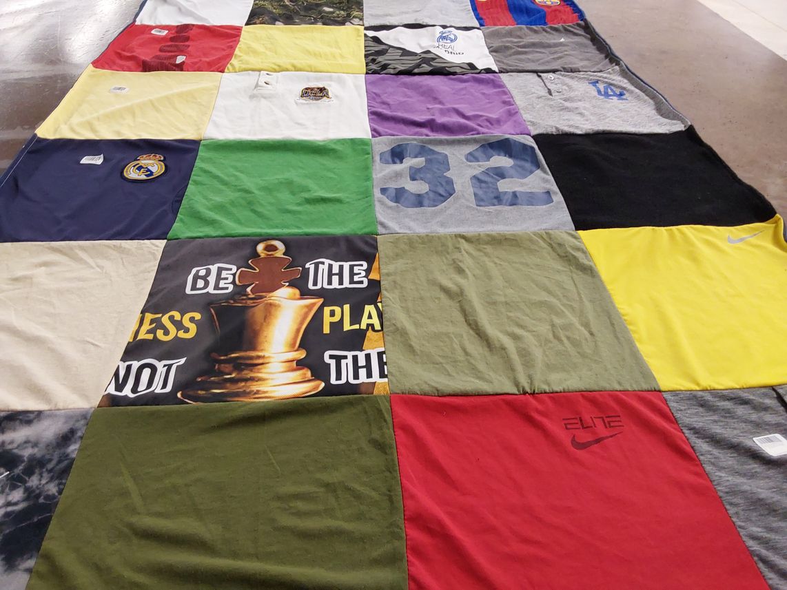 T-shirt quilt featuring real madrid by Nancy from CA