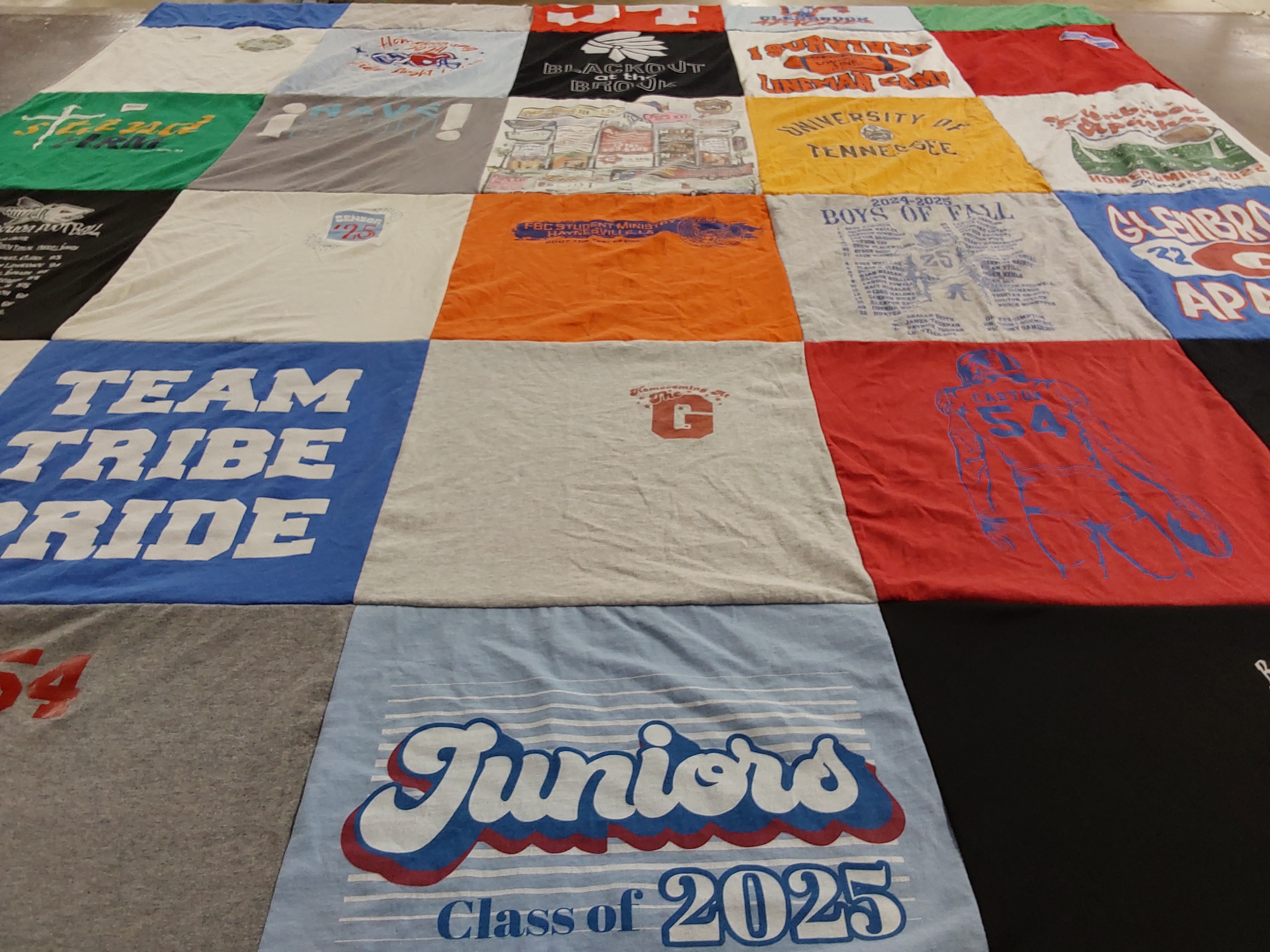 T-shirt quilt from university of tennessee by Donna from LA
