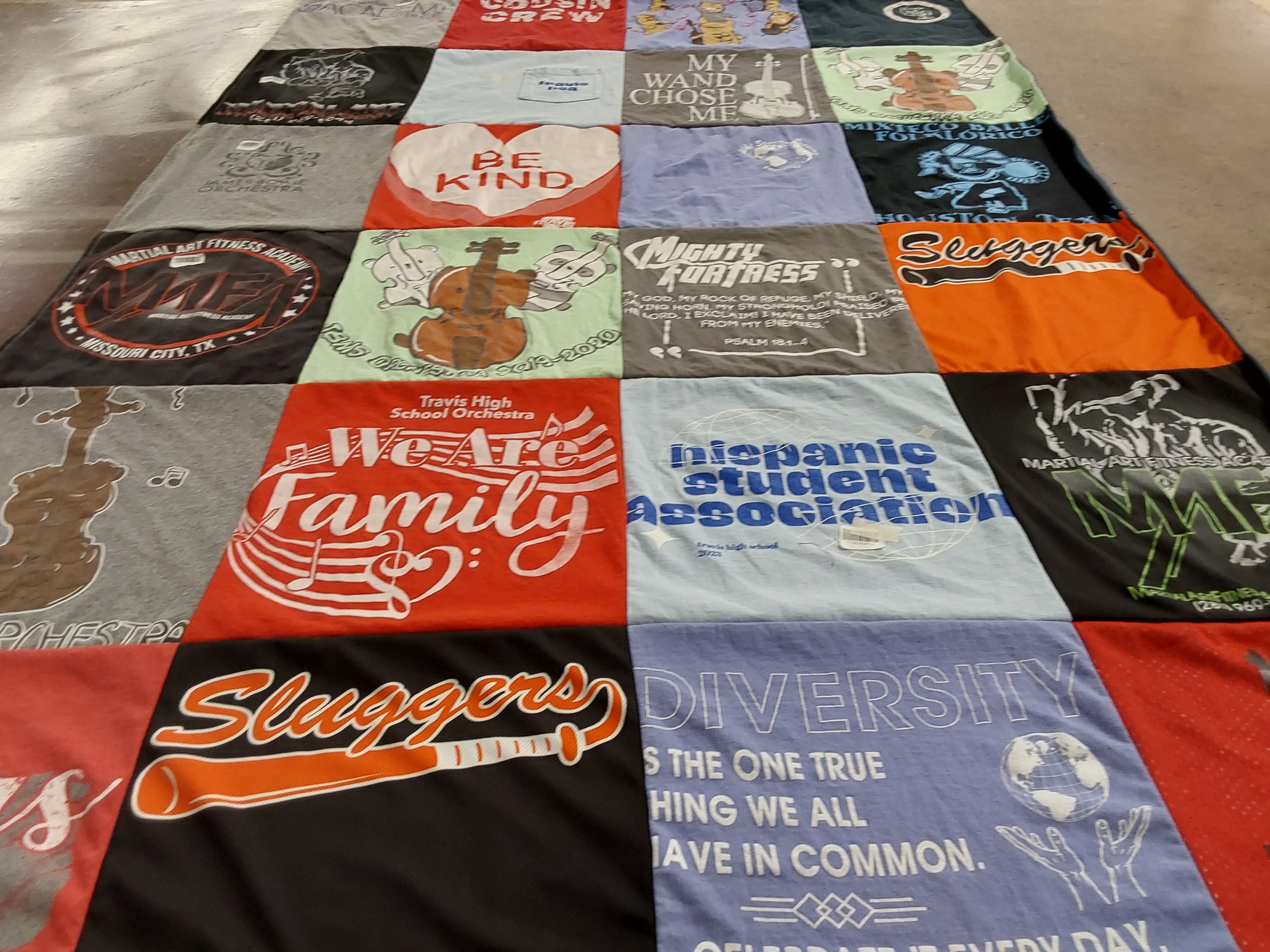 T-shirt quilt featuring slugger s by Patricia from TX