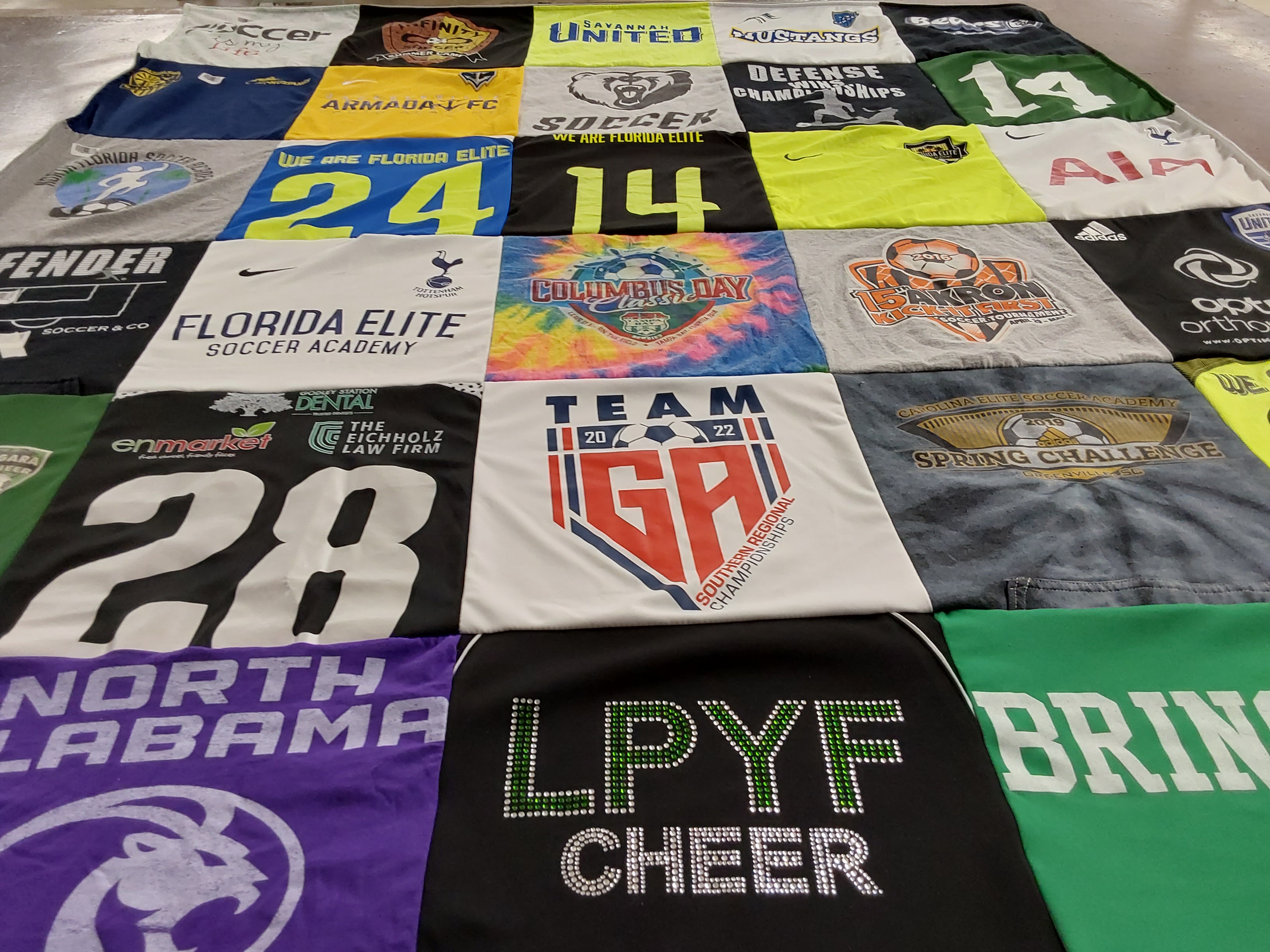 T-shirt quilt featuring savannah united, armada fc by Susan from FL