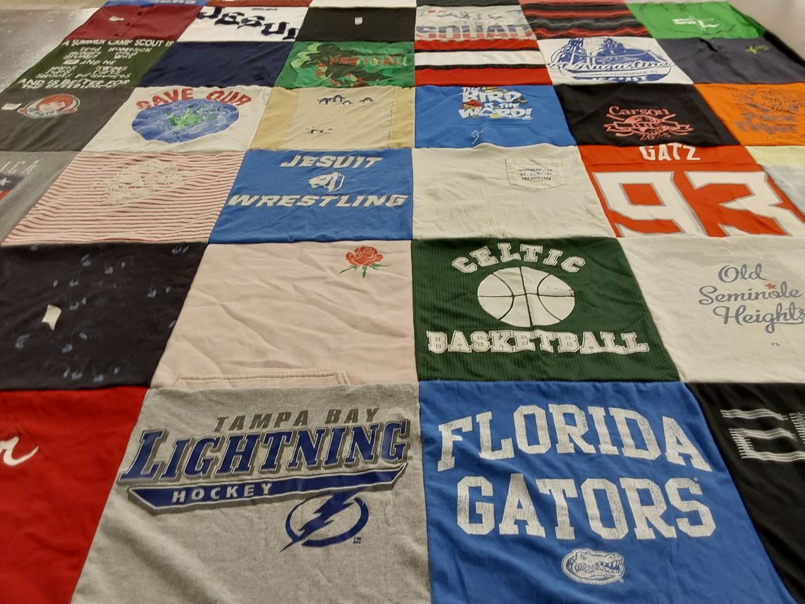 T-shirt quilt featuring florida gators by Delores from FL