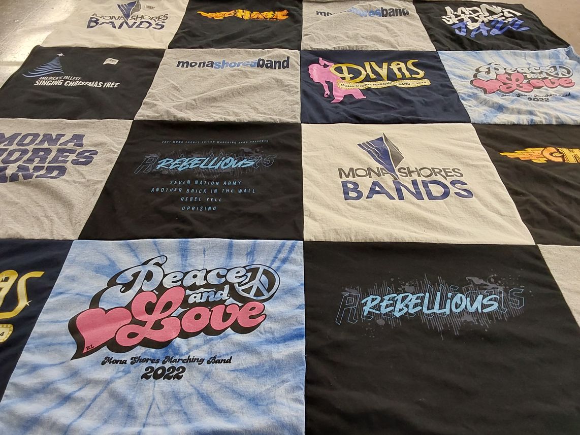 T-shirt quilt from mona shores high school by Peter from MI