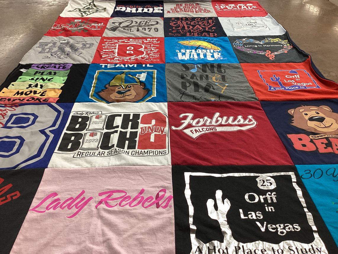 T-shirt quilt featuring university of nevada las vegas by Lauren from NV