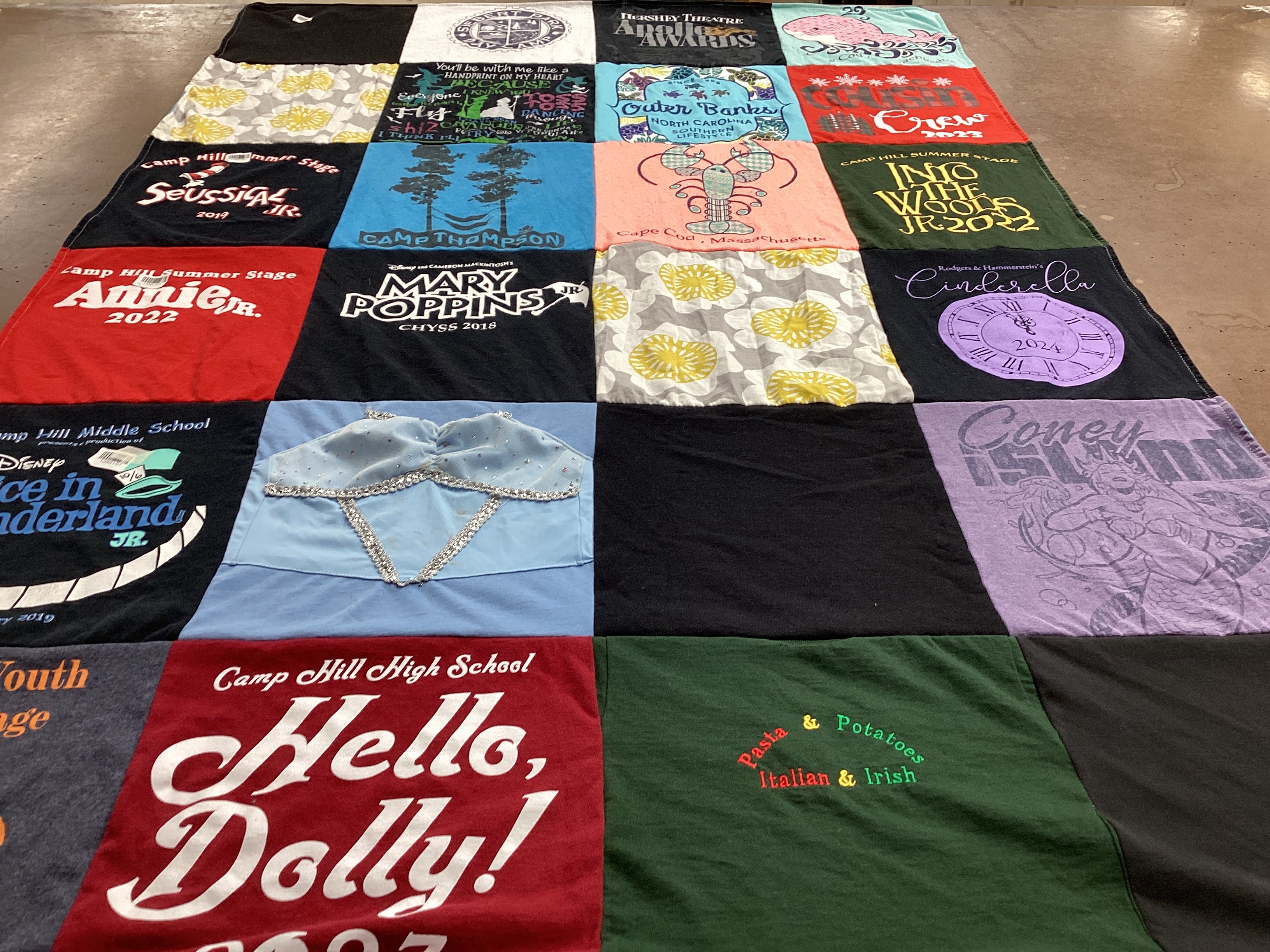 T-shirt quilt from camp hill high school, camp hill middle school by Tara from PA