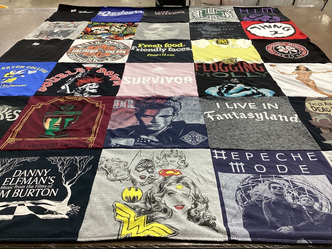 T-shirt quilt featuring dodgers by Norma from CA