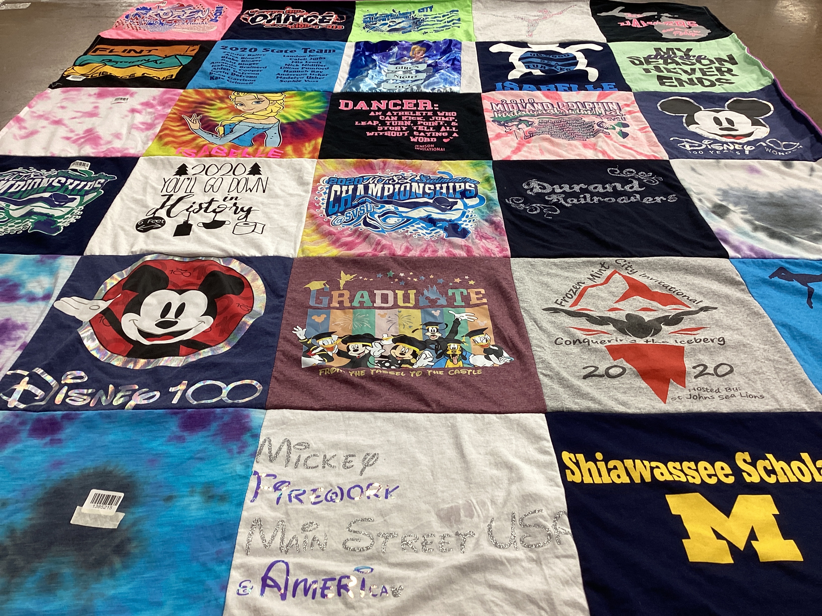 T-shirt quilt featuring state team by jennifer from MI