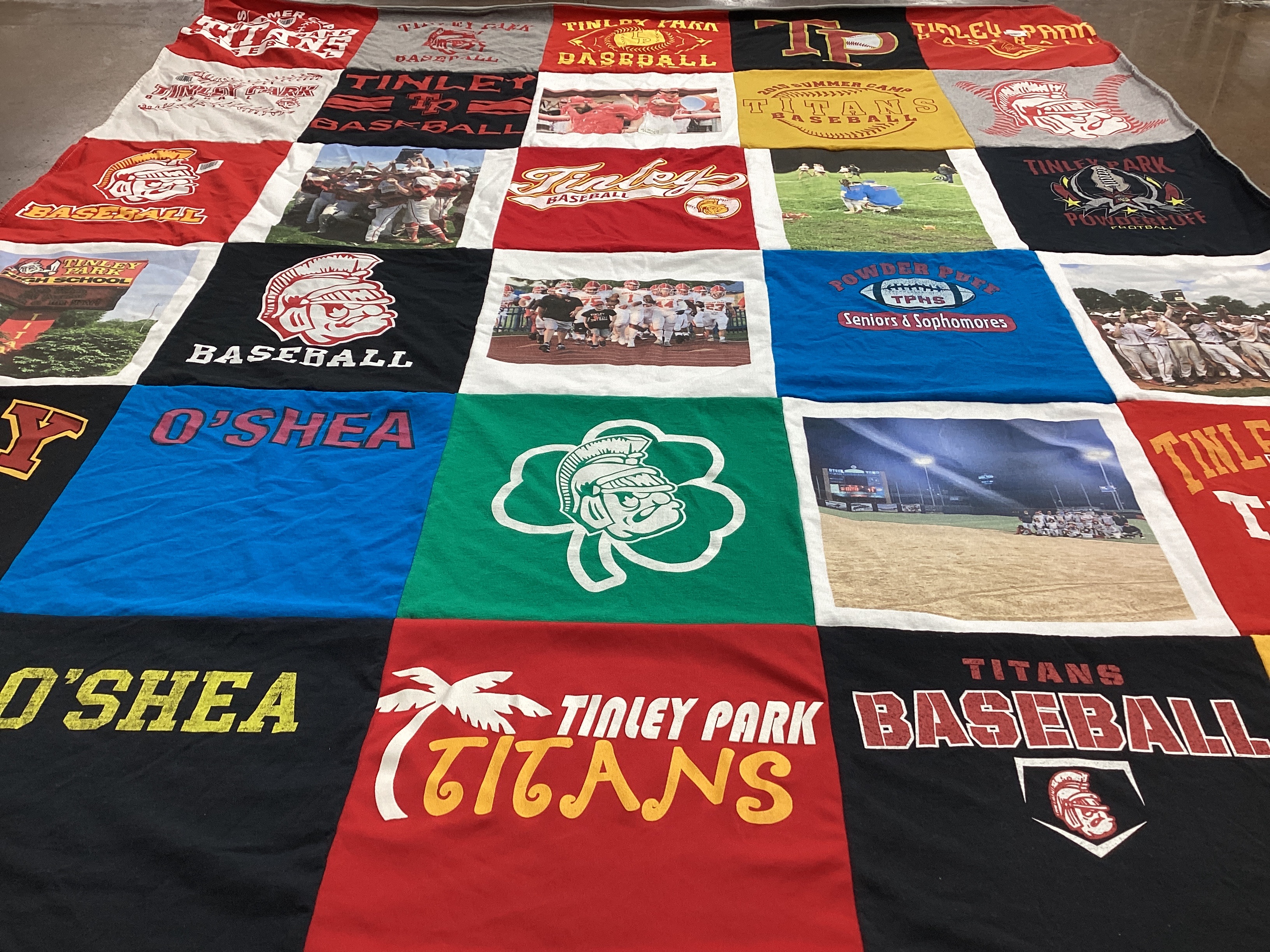 T-shirt quilt featuring tinley park titans baseball by Katherine from IL