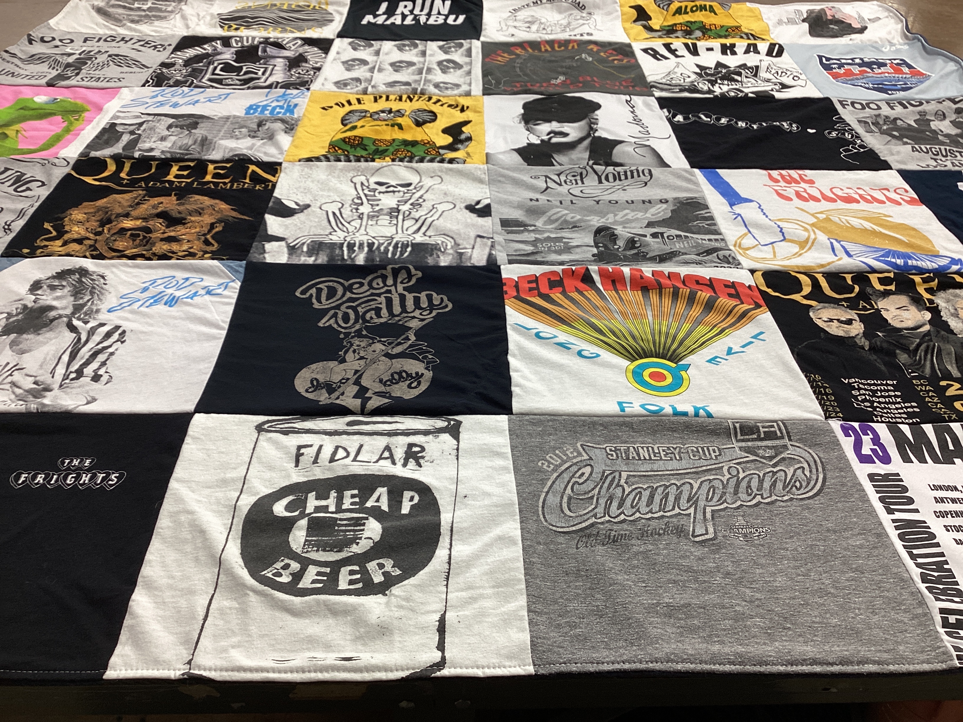 T-shirt quilt featuring los angeles kings by Margaret from CA