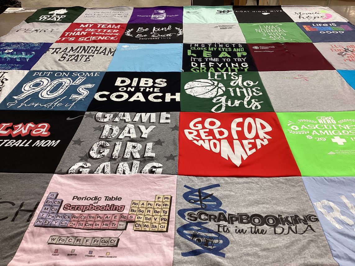 T-shirt quilt from framingham state university by Otelah from VT