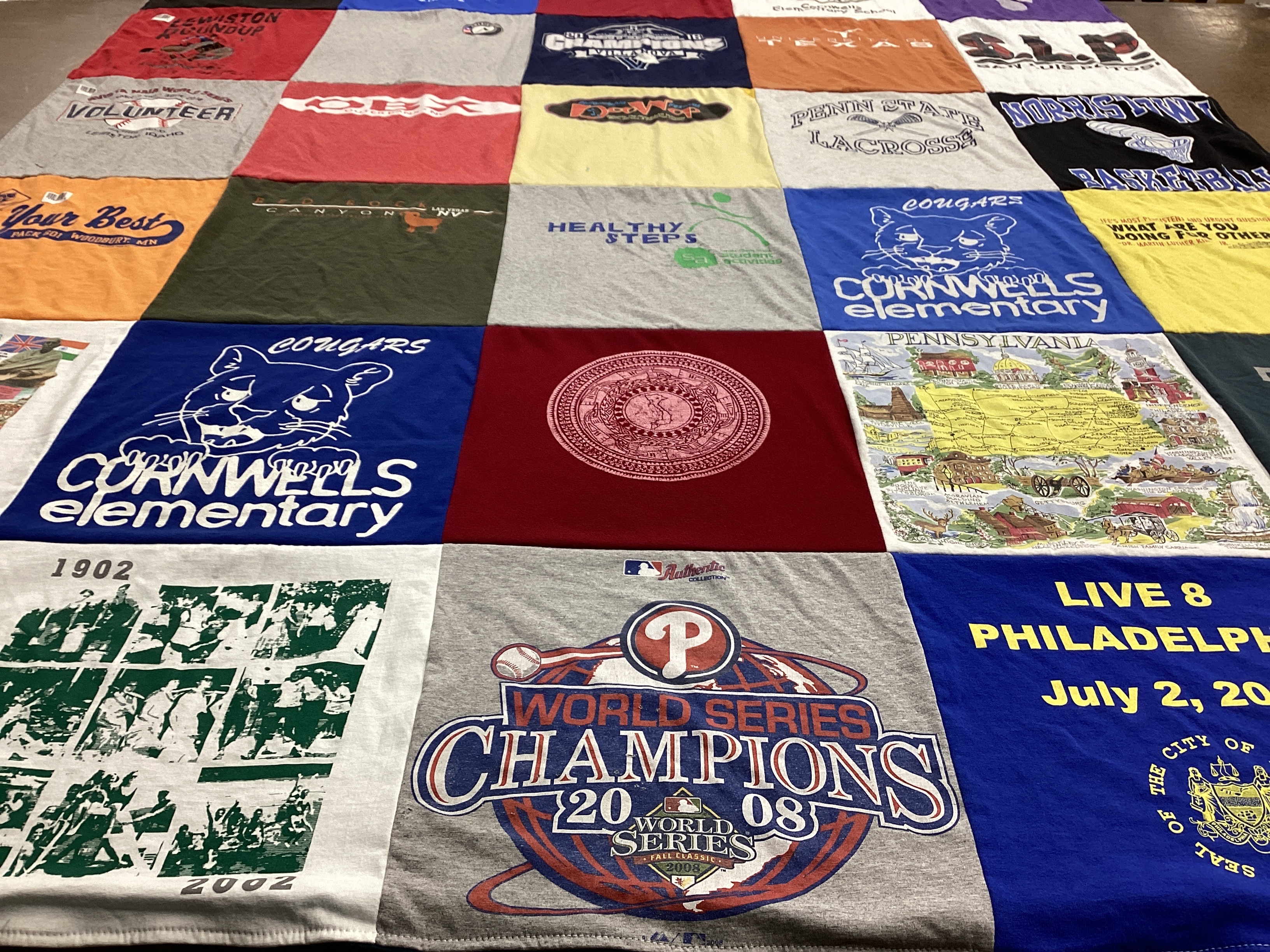 T-shirt quilt featuring penn state lacrosse by Jeanette from ID