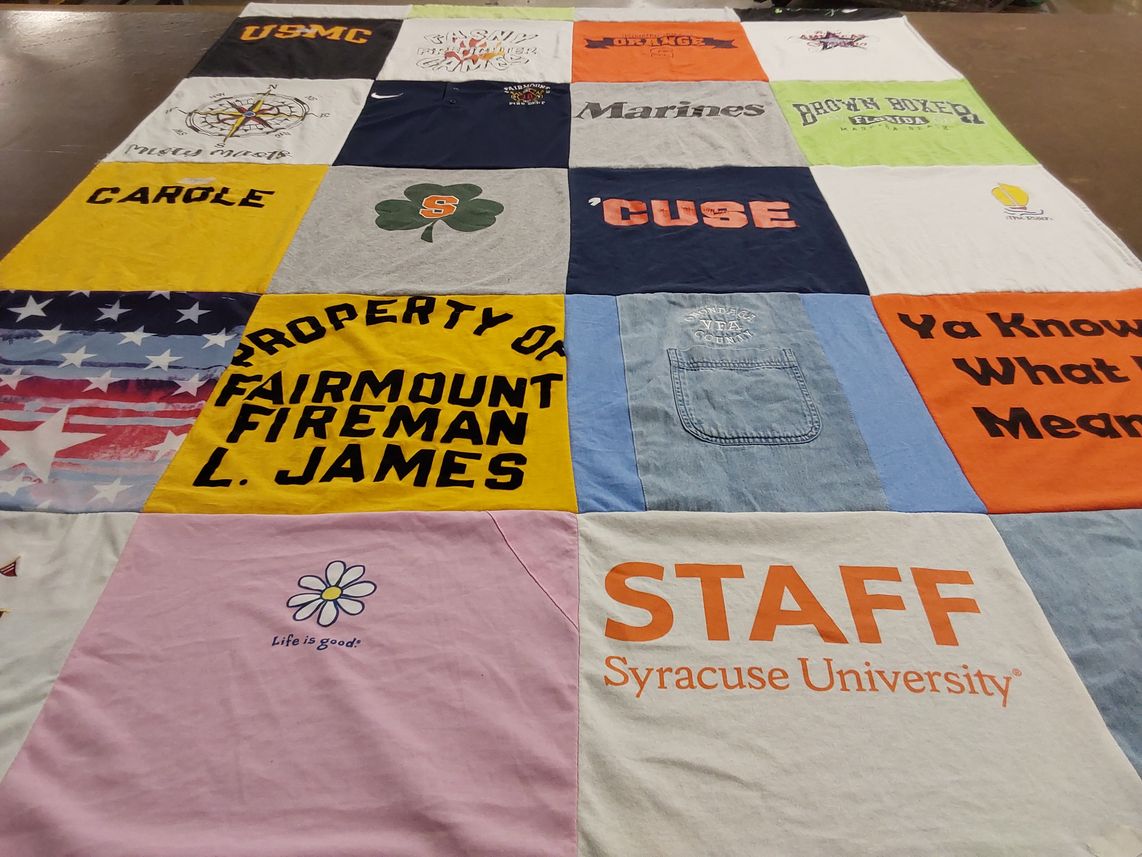 T-shirt quilt from syracuse university by jen from NY
