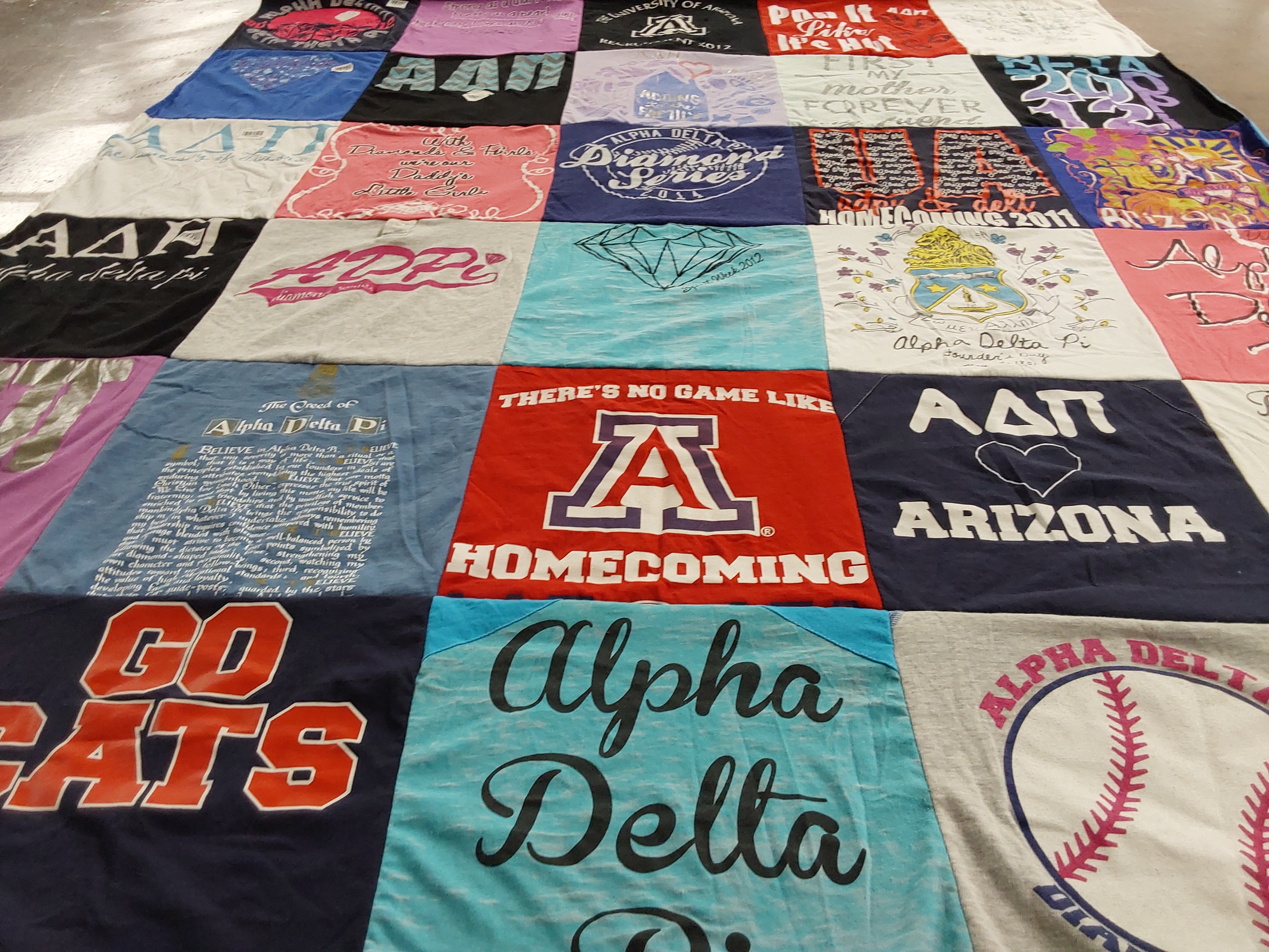T-shirt quilt from university of arizona by Michael from AZ