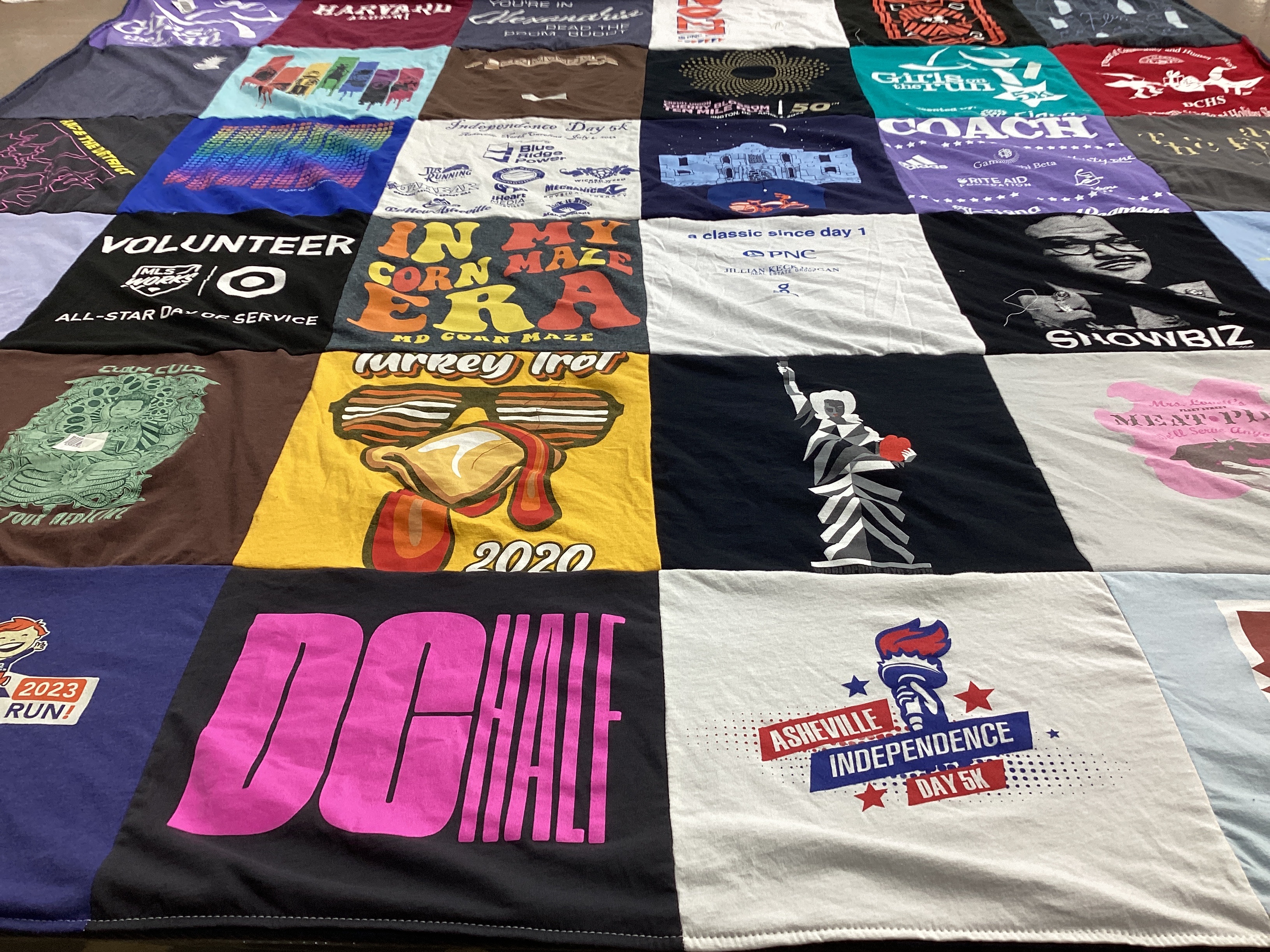T-shirt quilt from harvard university by Devon from VA