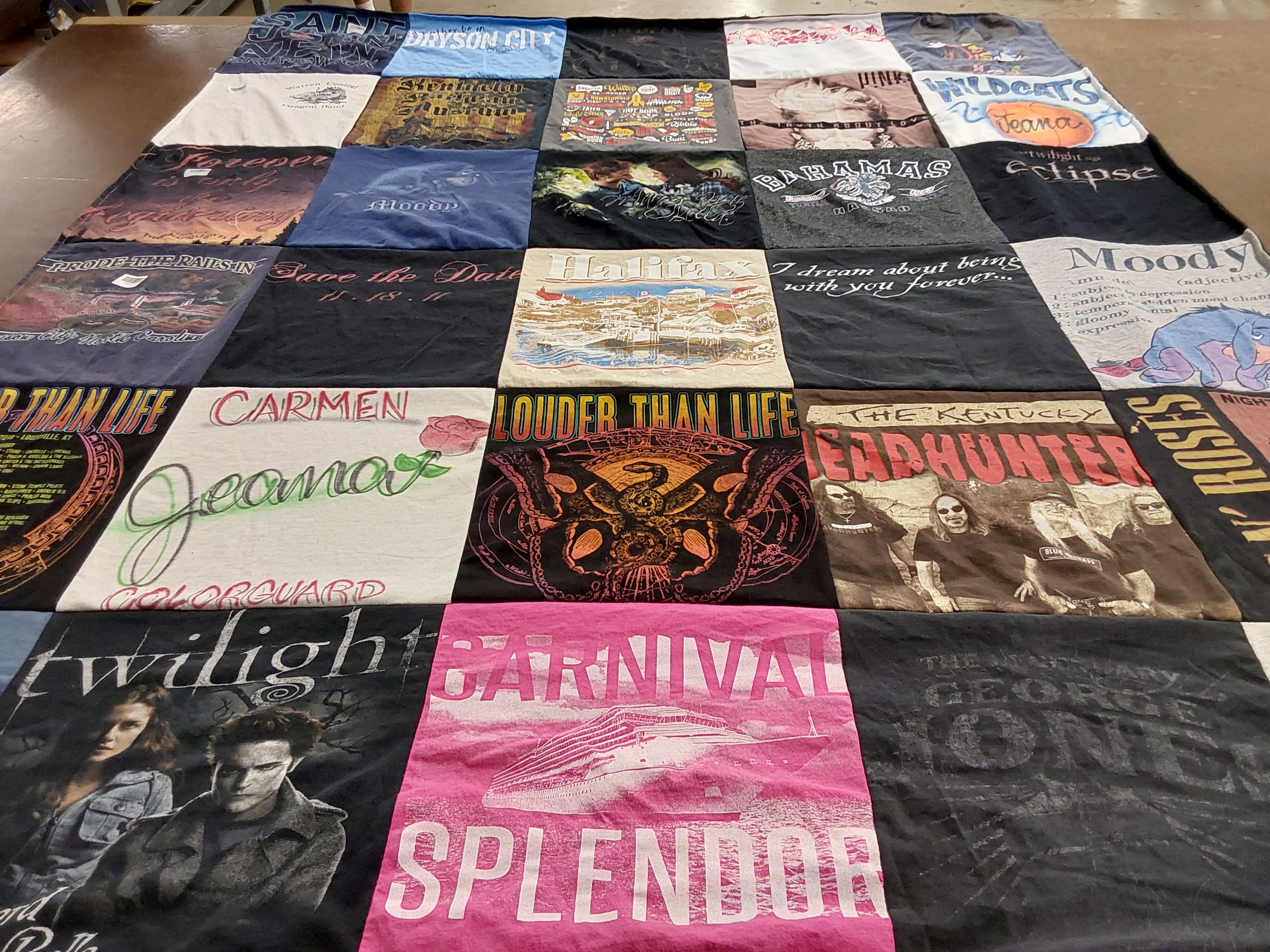 T-shirt quilt featuring wildcats by Jeana from KY