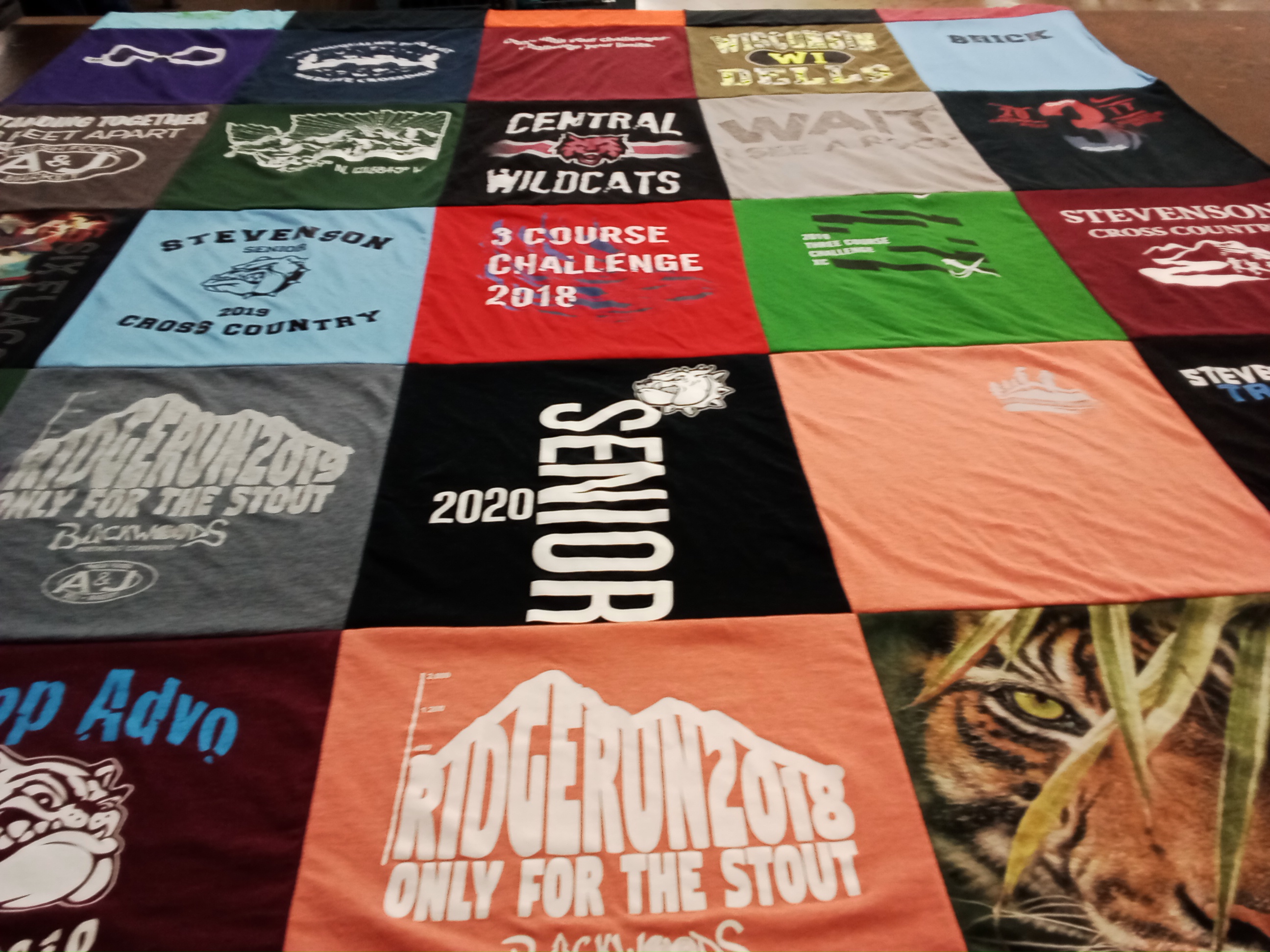 T-shirt quilt from stevenson high school by Theresa from WA