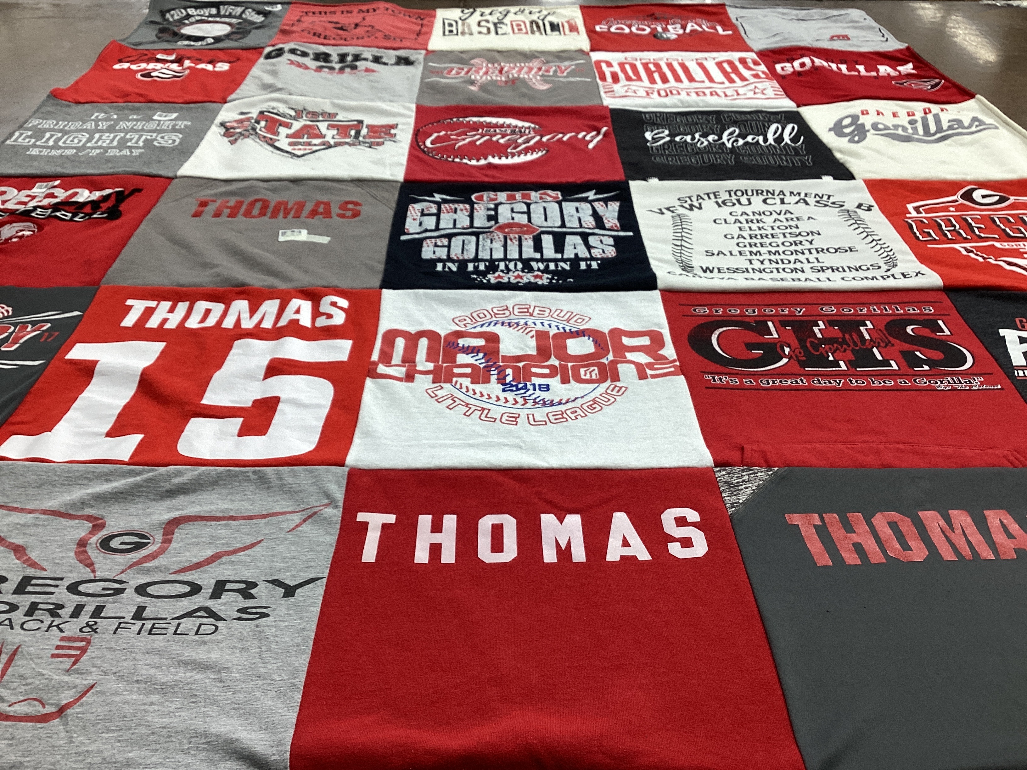 T-shirt quilt featuring gregory gorillas by Renee from SD