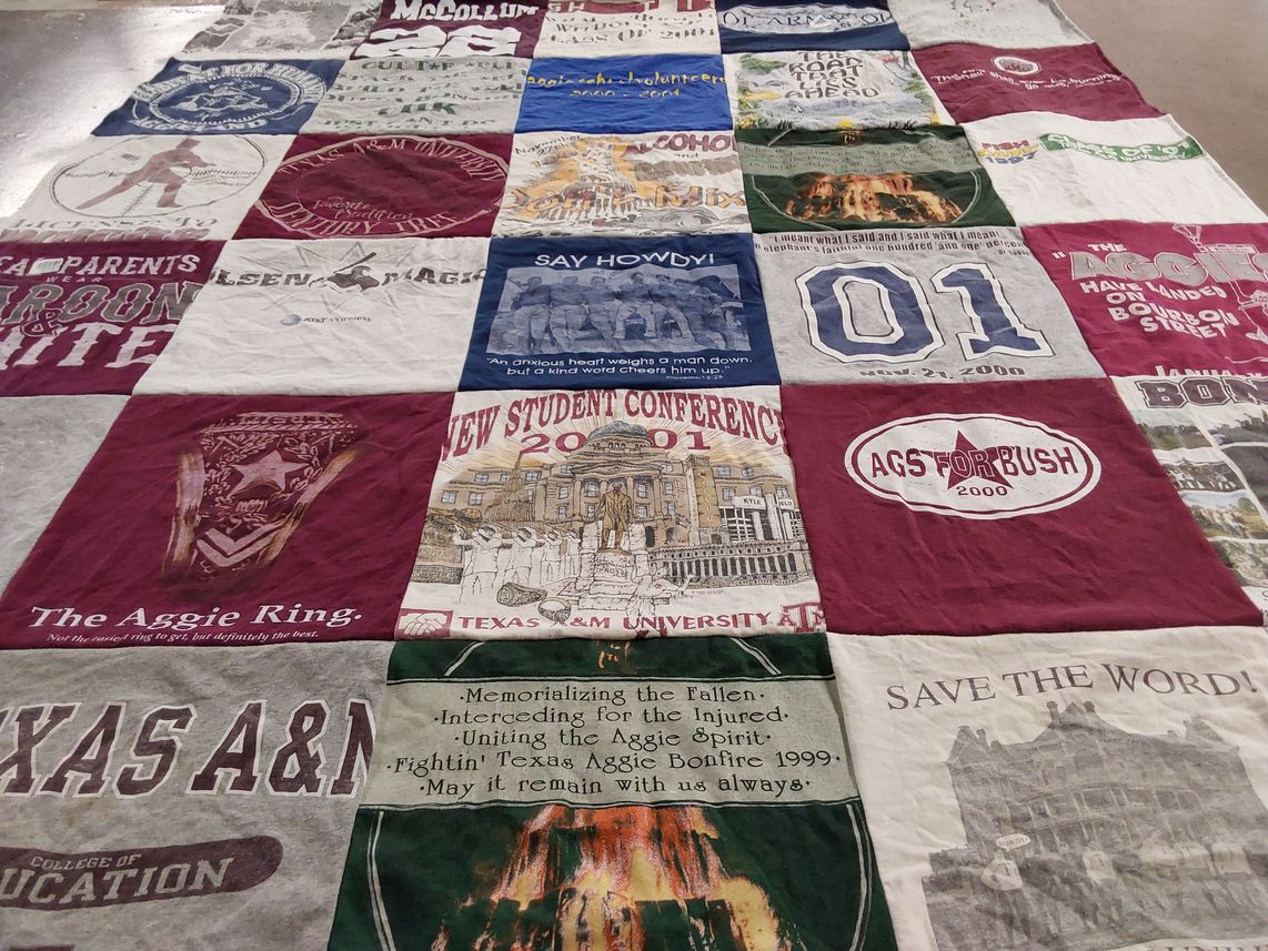 T-shirt quilt from texas a&m university by Christy from TX