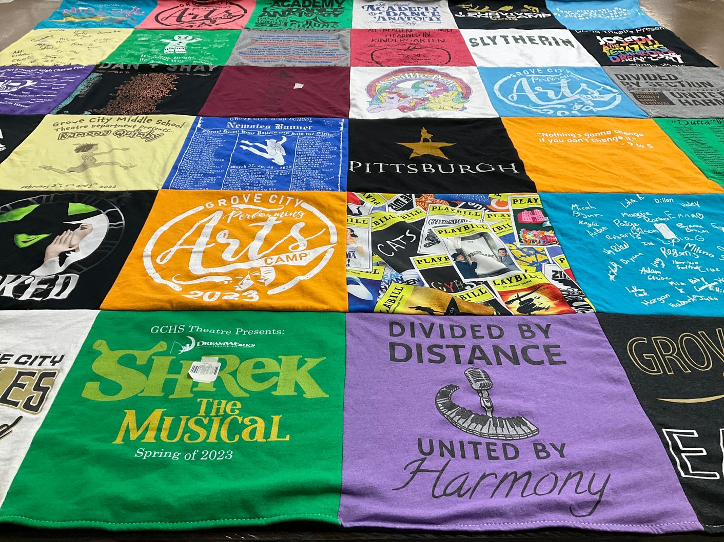 T-shirt quilt from grove city middle school by Jennifer from PA