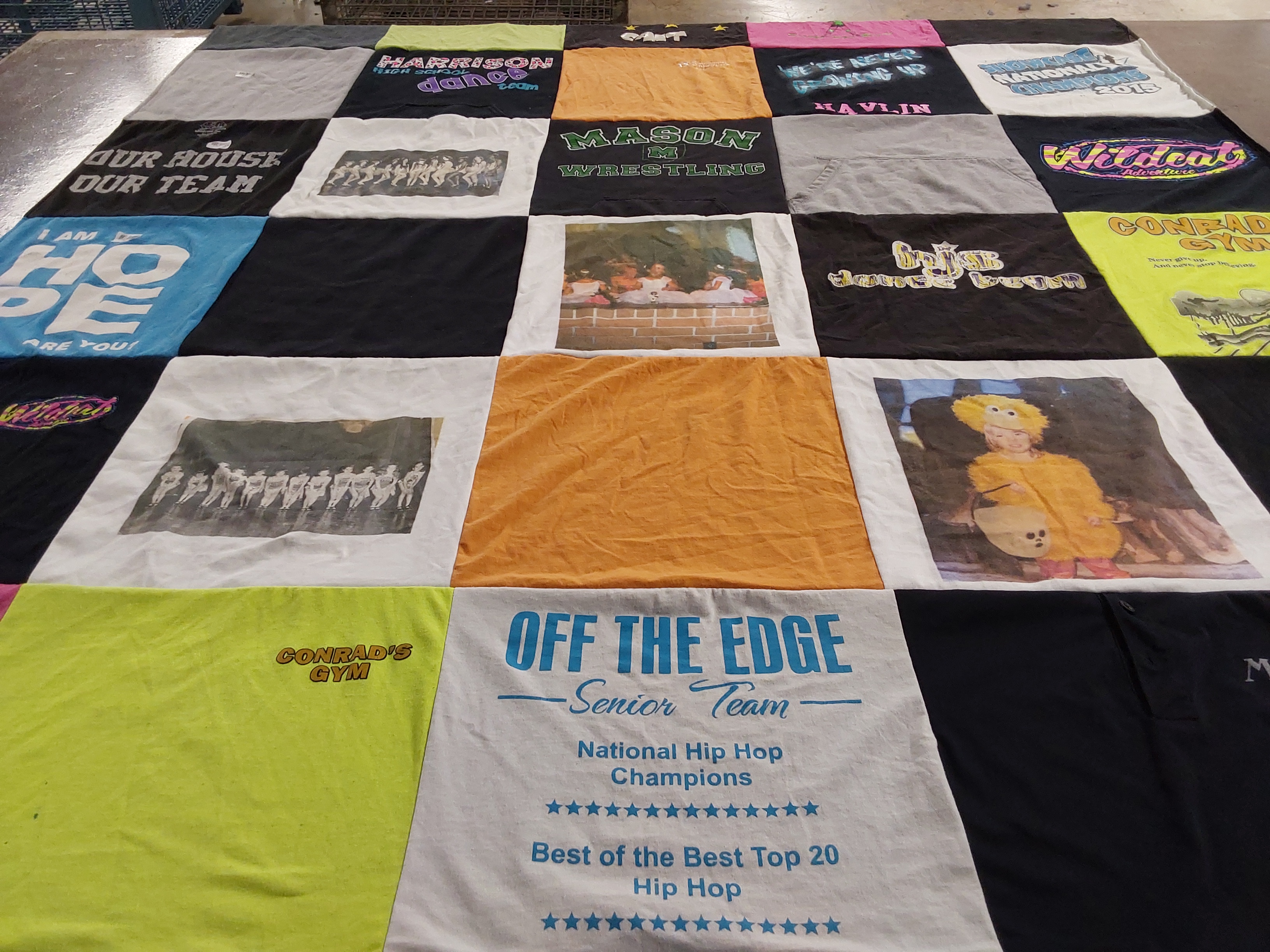 T-shirt quilt from harrison high school, mason high school by Dianna from OH