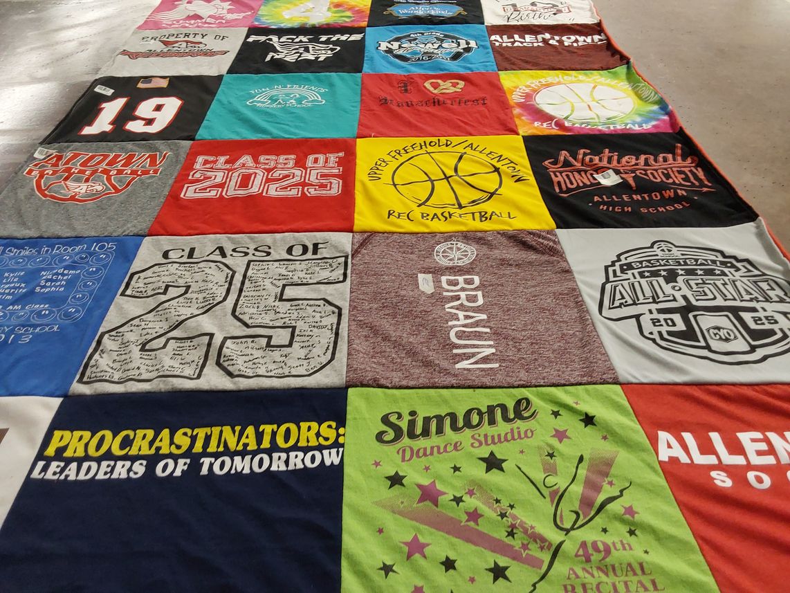T-shirt quilt featuring allentown basketball by Amy from NJ