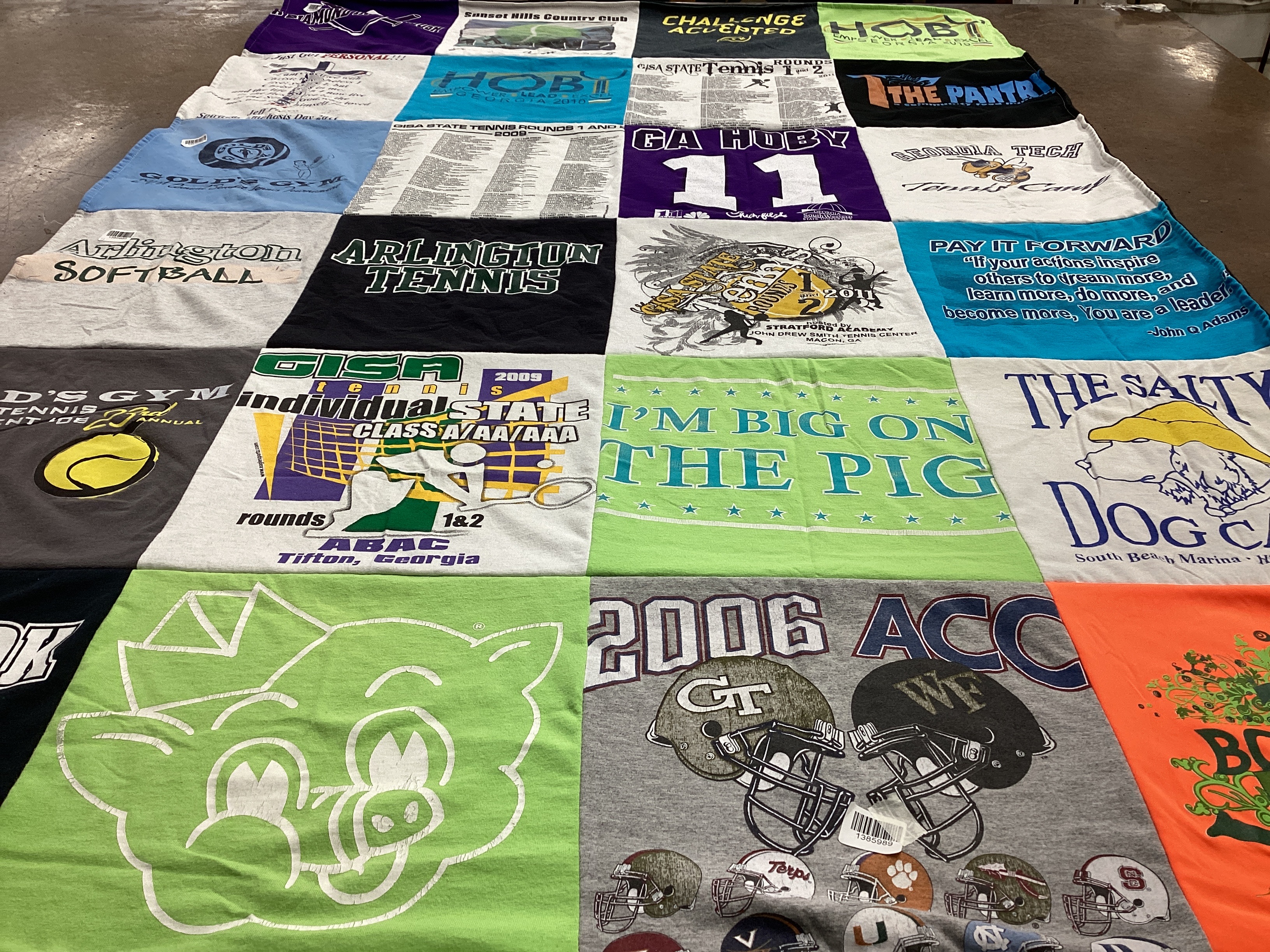 T-shirt quilt featuring georgia tech football by Gordon from MT