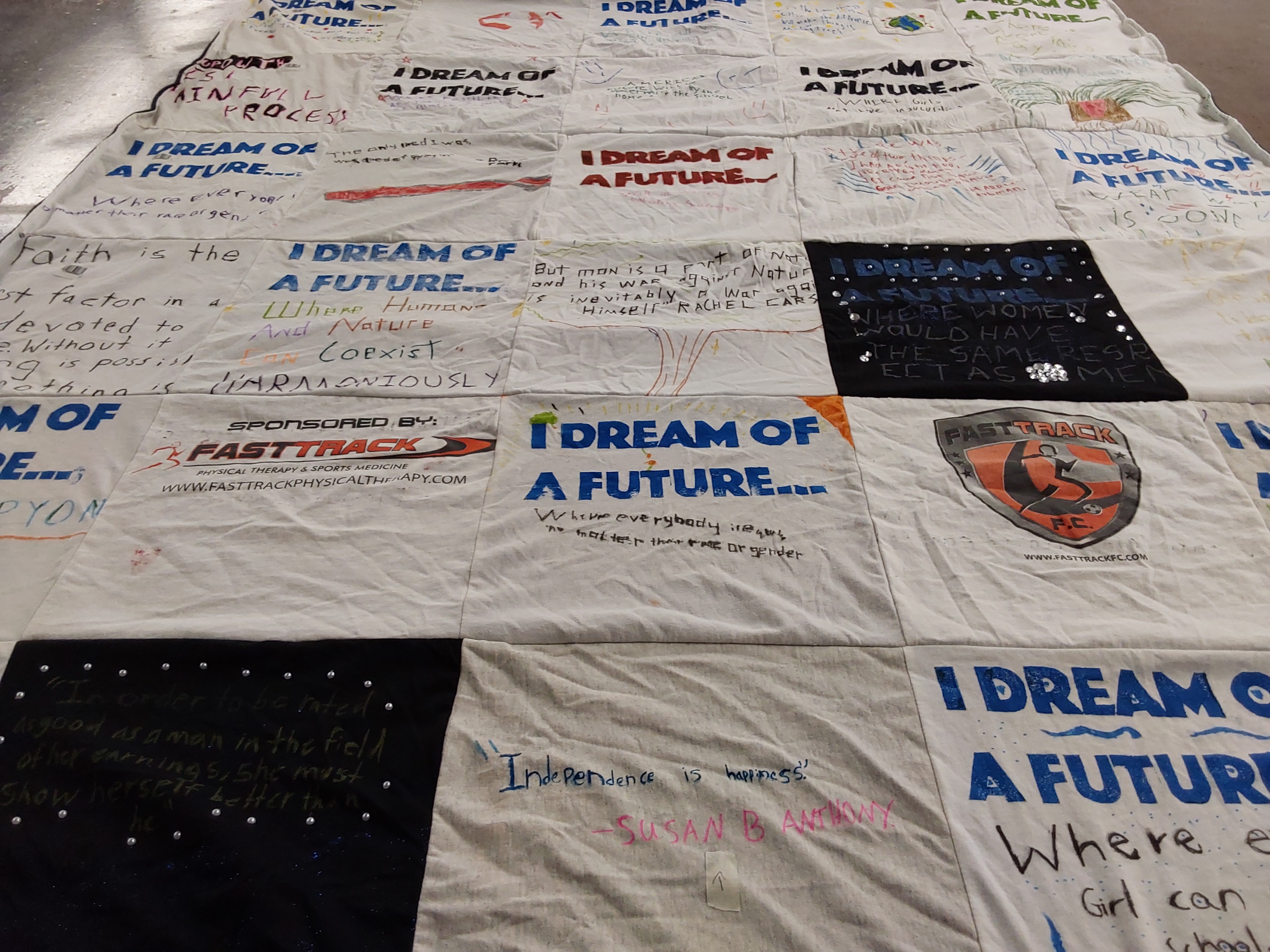 T-shirt quilt featuring fast track fc by Mario from UT