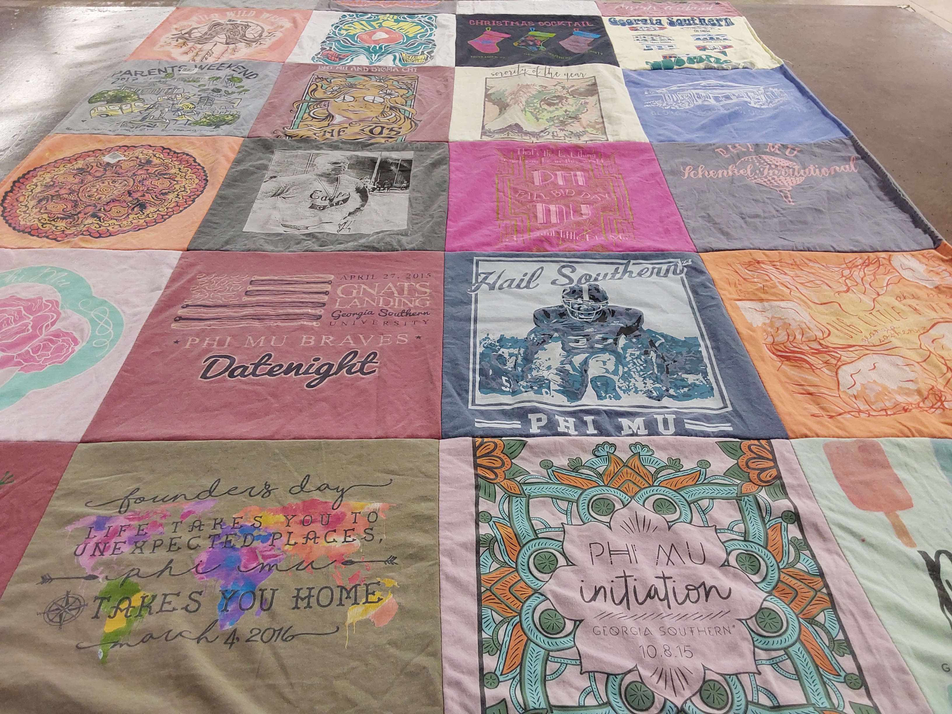 T-shirt quilt featuring georgia southern university by Kimberly from GA