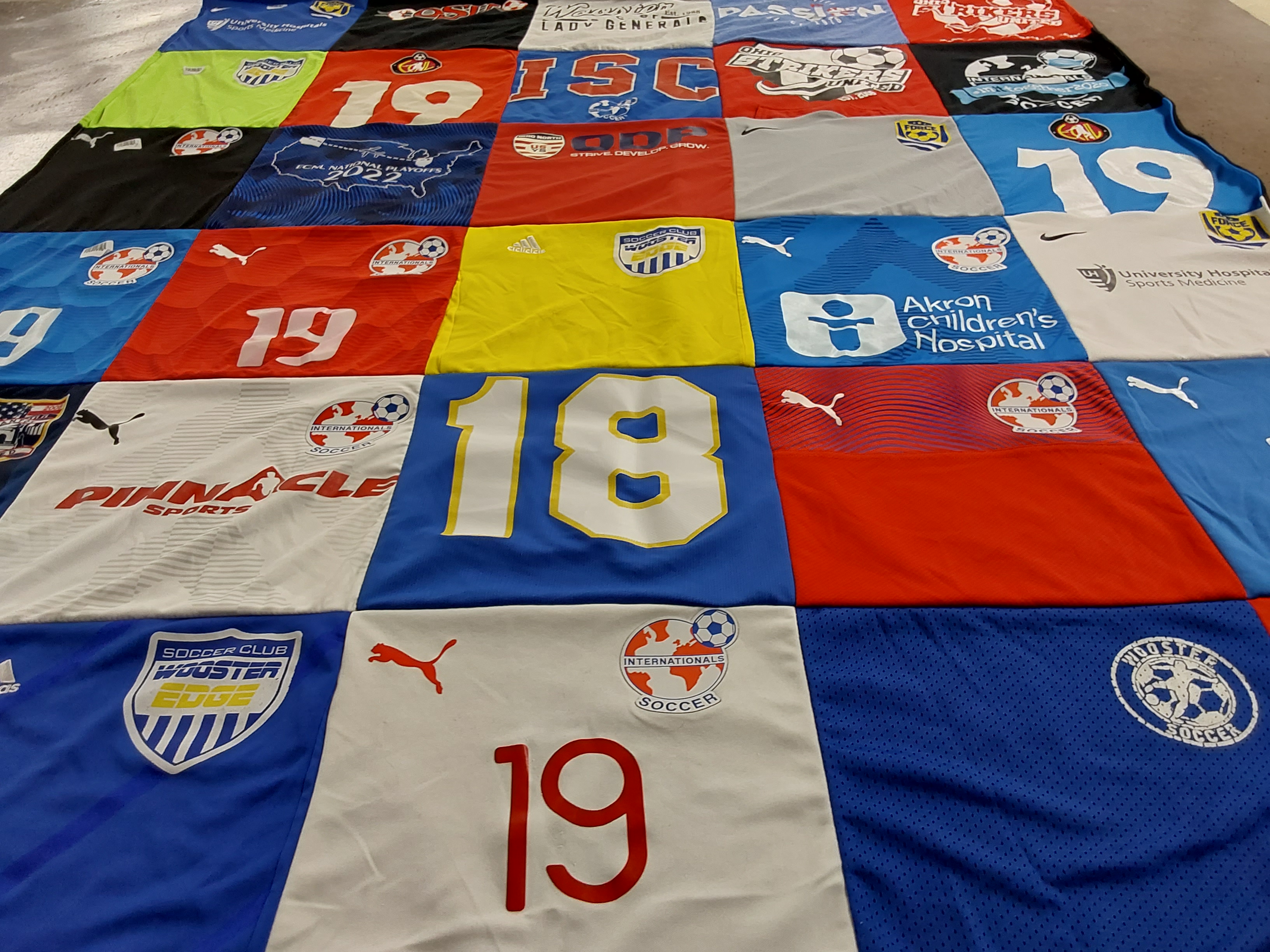 T-shirt quilt featuring lady gators soccer by Lisa from OH