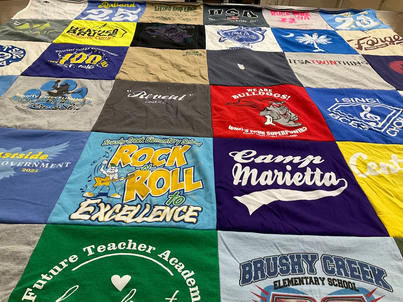 T-shirt quilt featuring bulldogs by Angela from SC