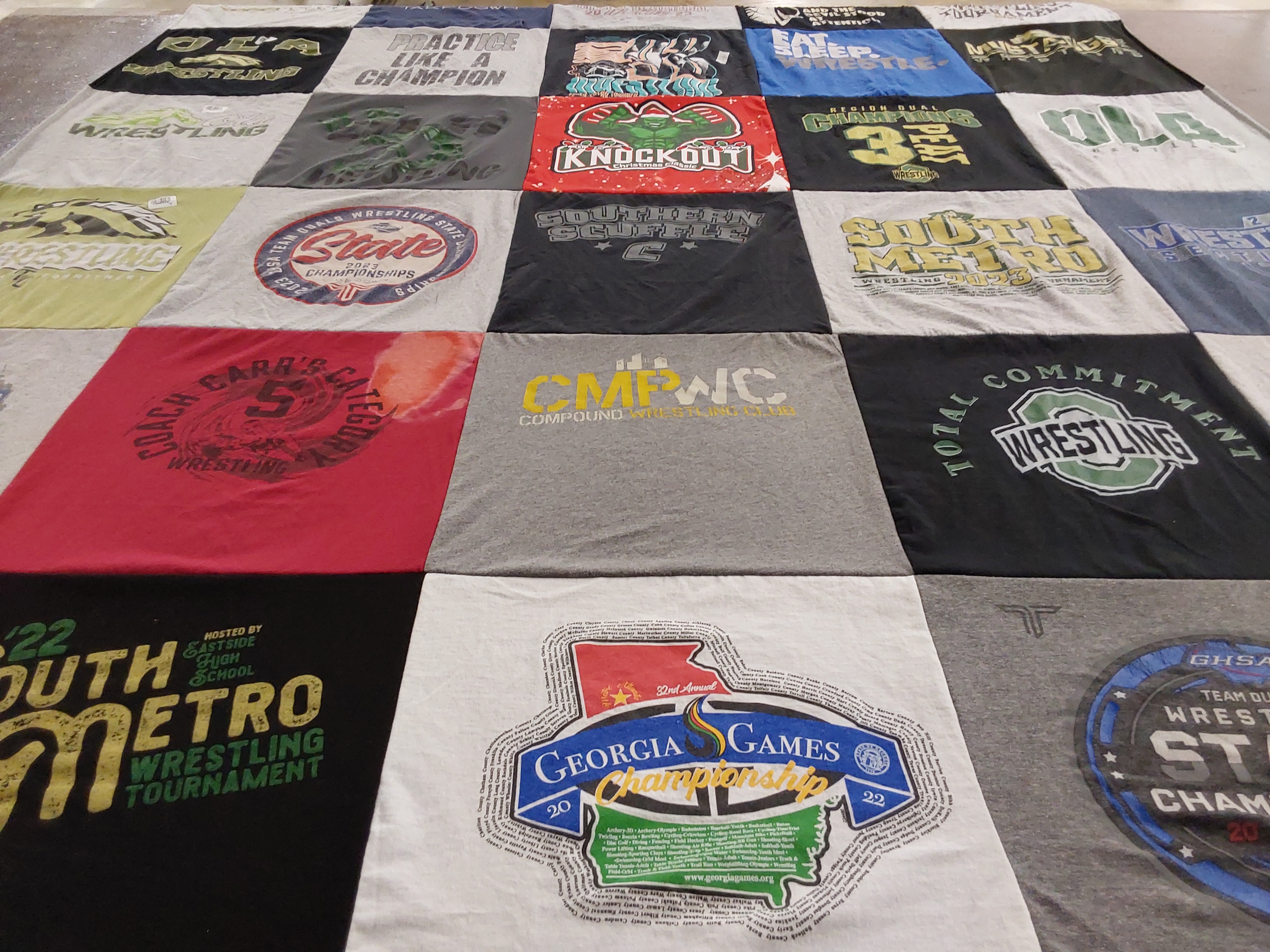 T-shirt quilt from eastside high school by Kris from GA