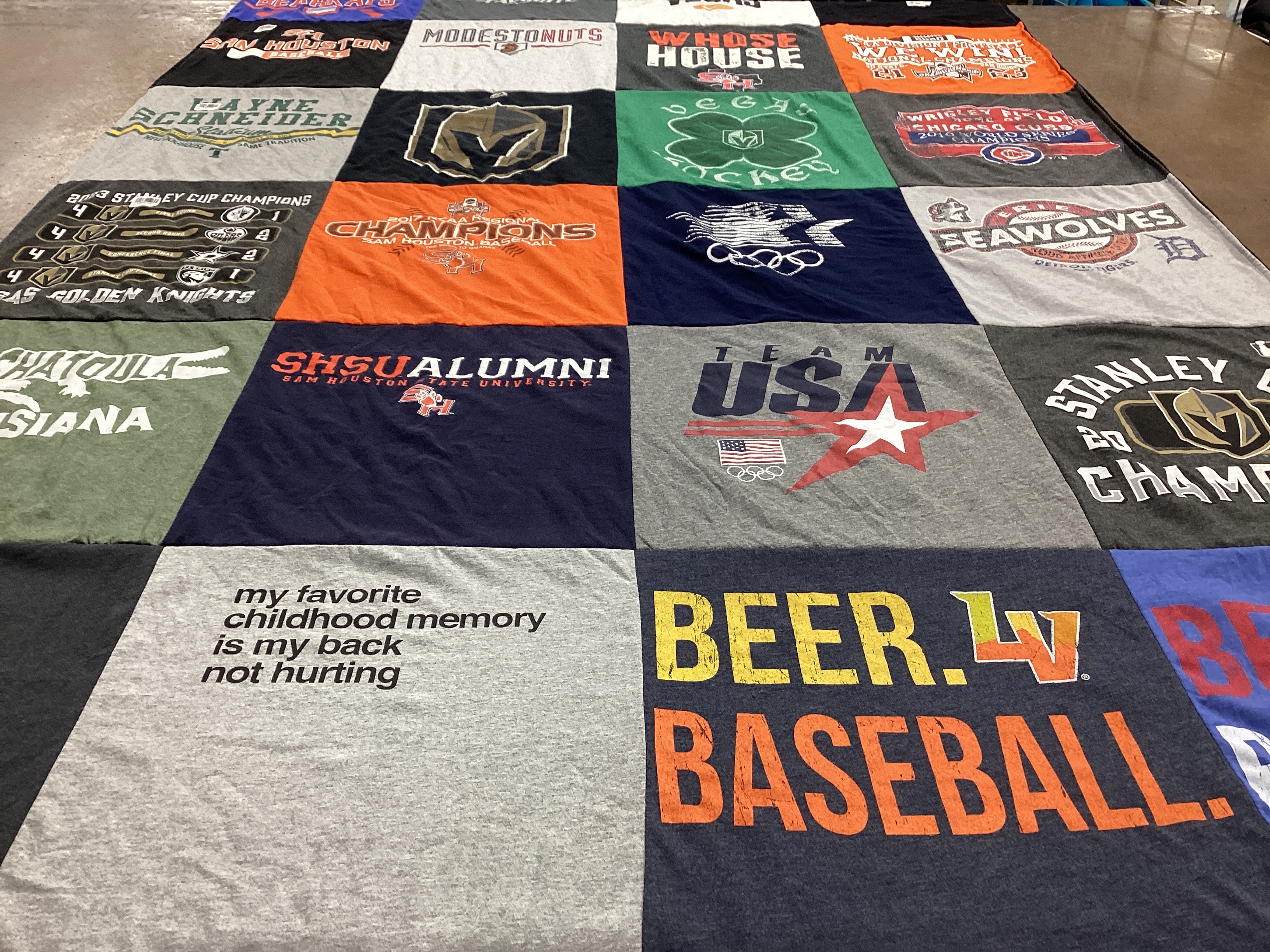 T-shirt quilt featuring golden knights, seawolves by Brad from CA