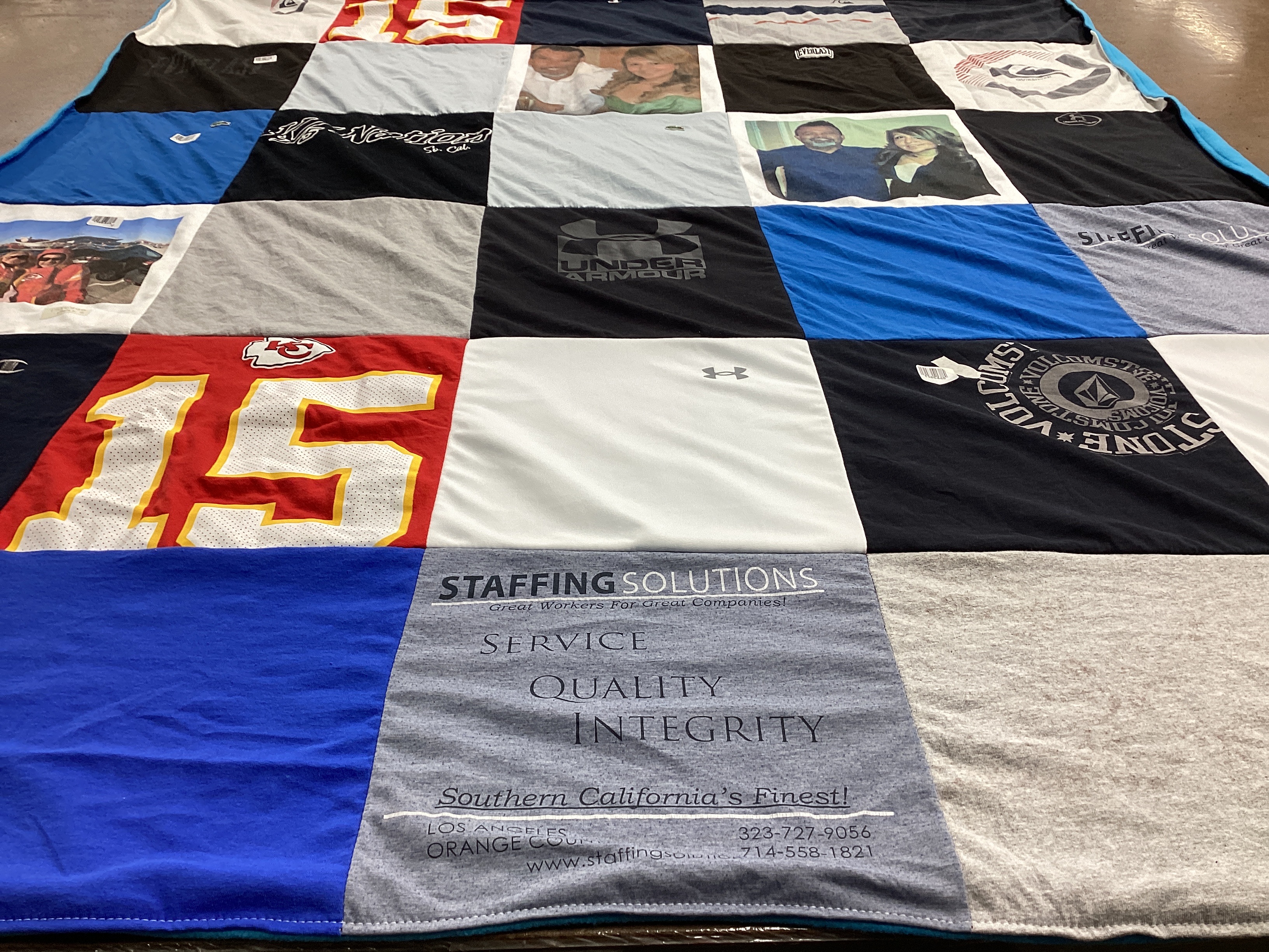 T-shirt quilt featuring kansas city chiefs by Lucia from CA