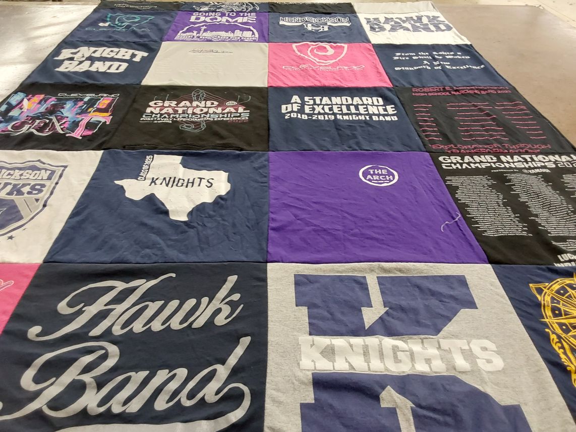 T-shirt quilt from robert e. hendrickson high school by Nichole from NC