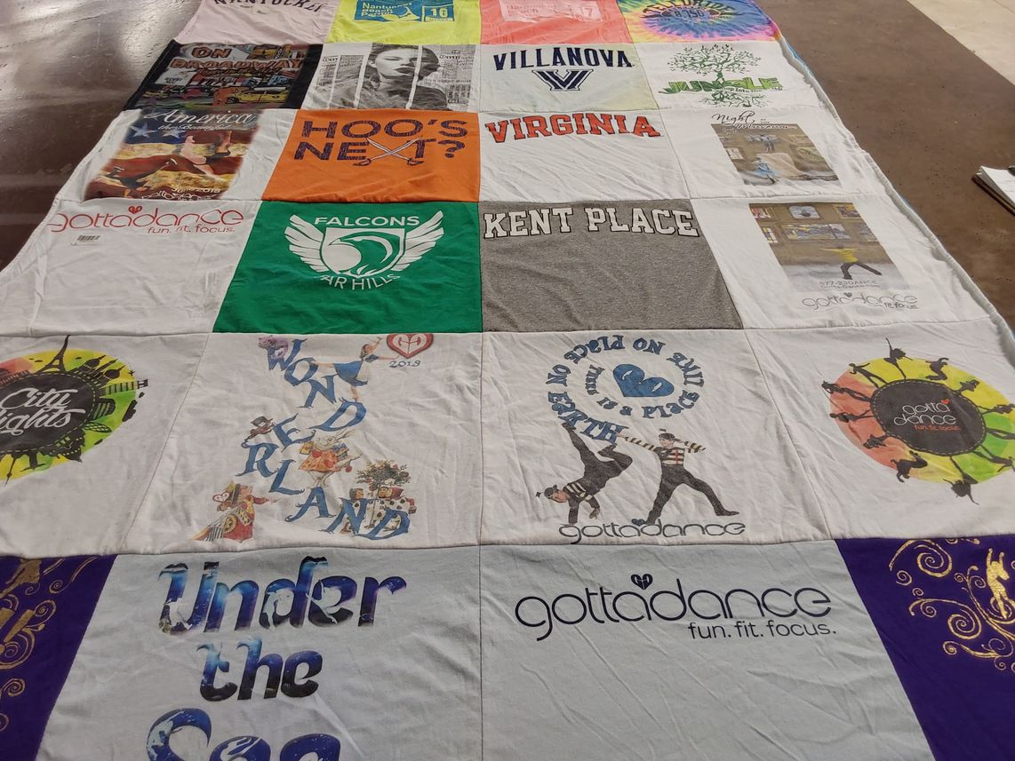 T-shirt quilt featuring falcons by Karen from NJ