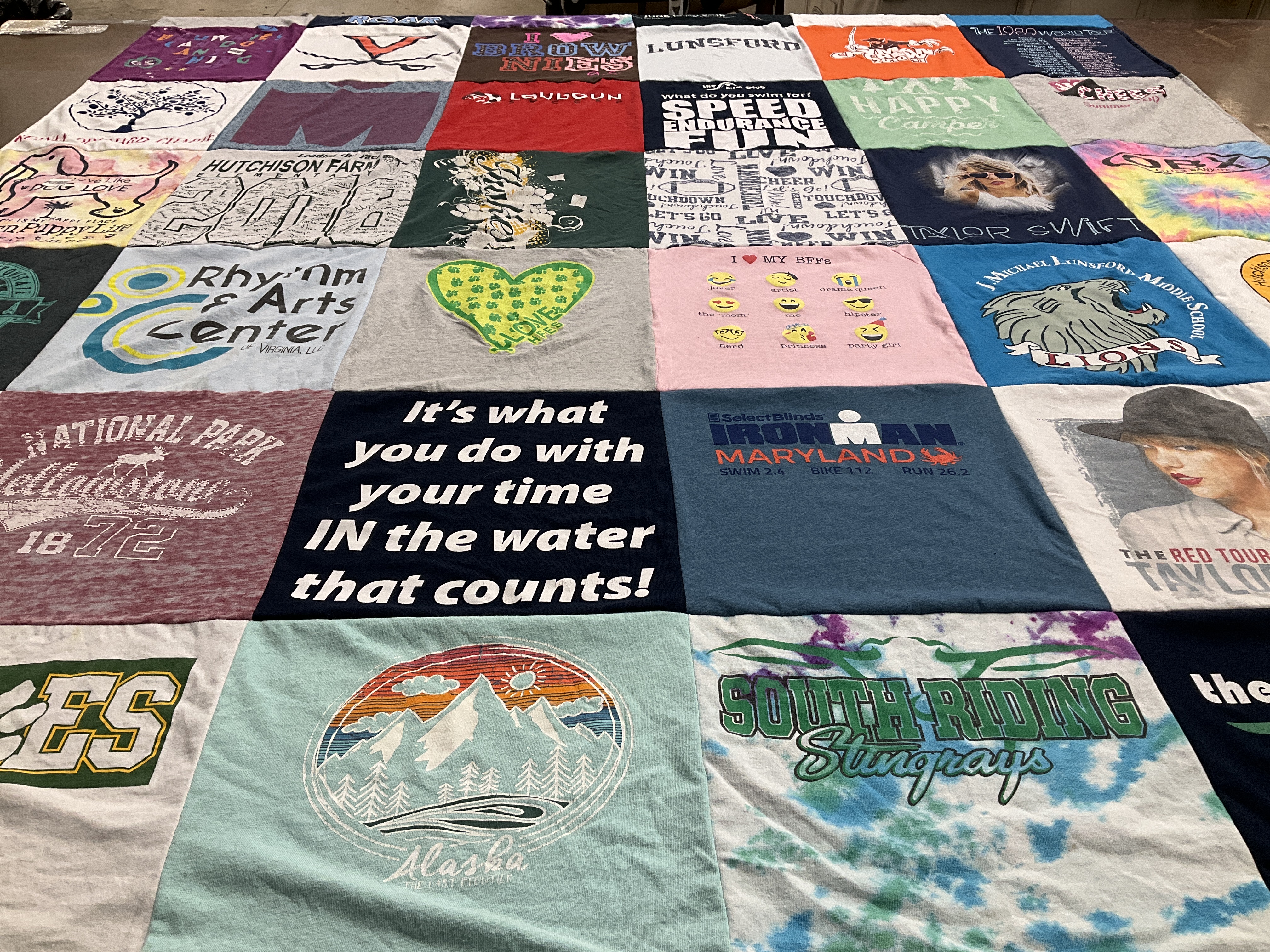 T-shirt quilt featuring south riding stingrays by Jen from VA
