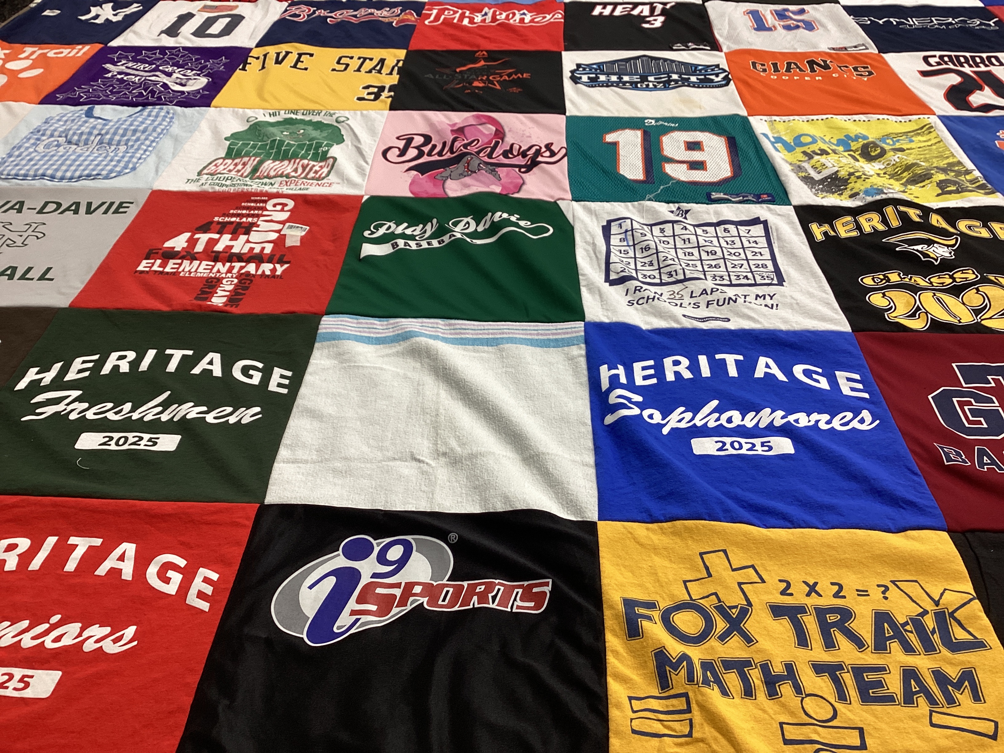 T-shirt quilt featuring heritage high school juniors, heritage high school sophomores by Gail from FL