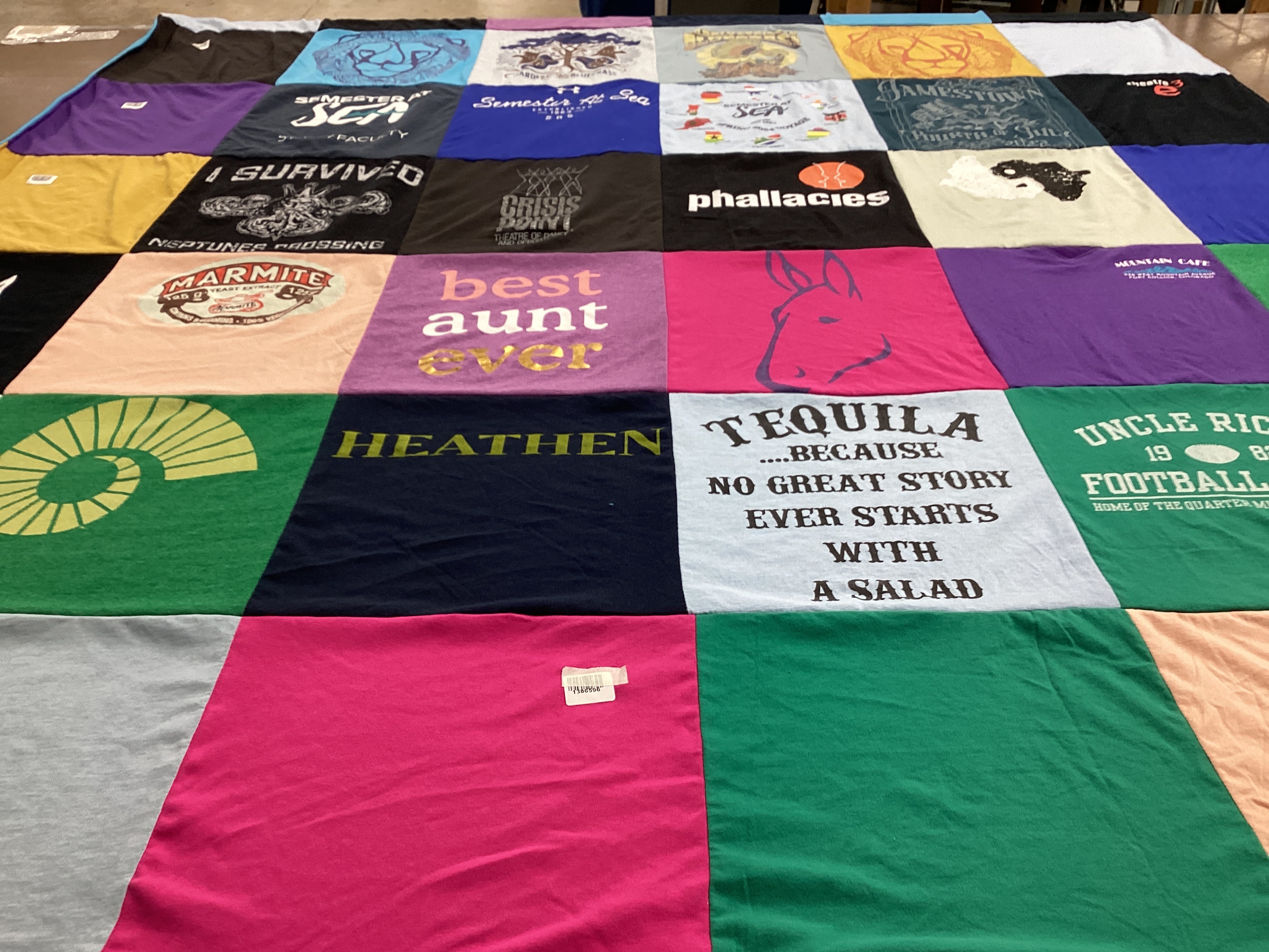 T-shirt quilt from semester at sea university by Megan from CO