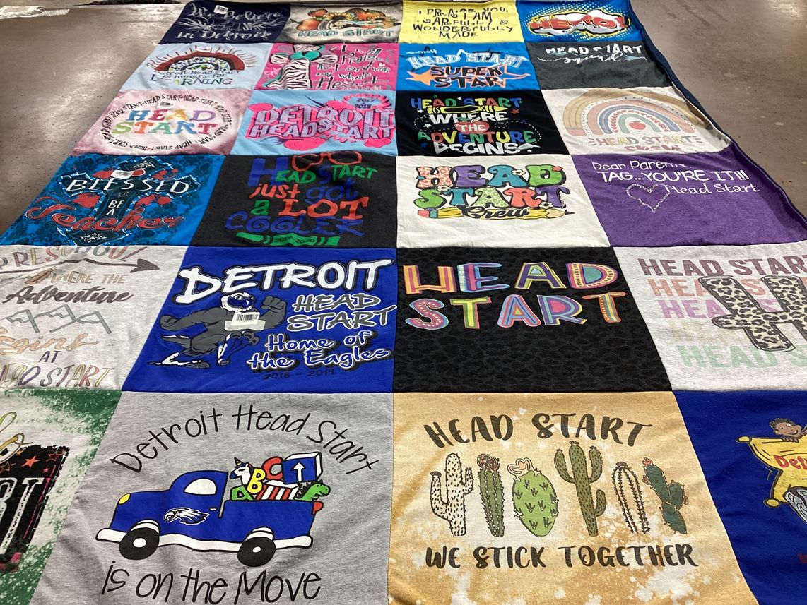 T-shirt quilt from detroit head start by Shelli from TX