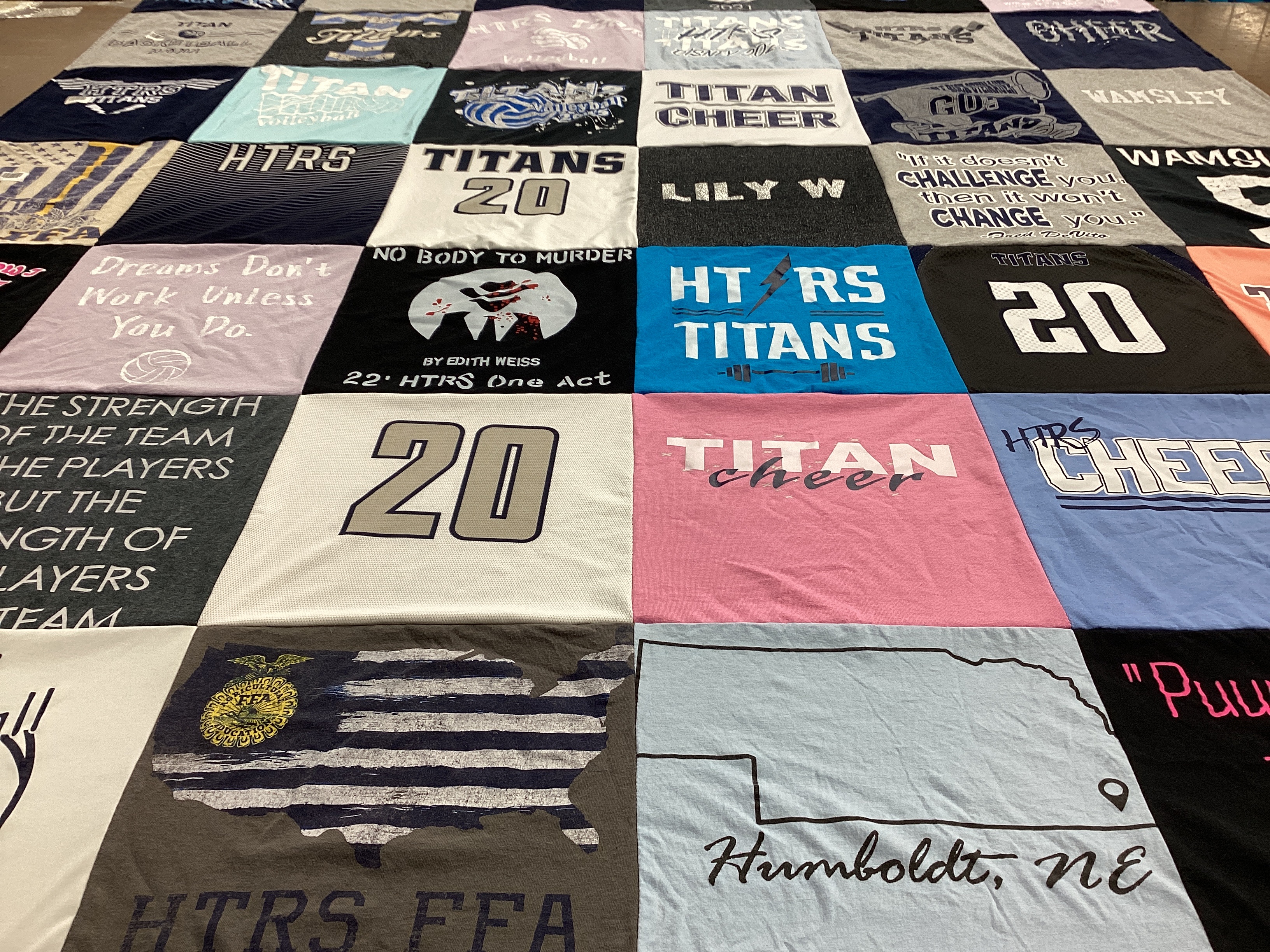 T-shirt quilt from htrf titans by Shannon from NE