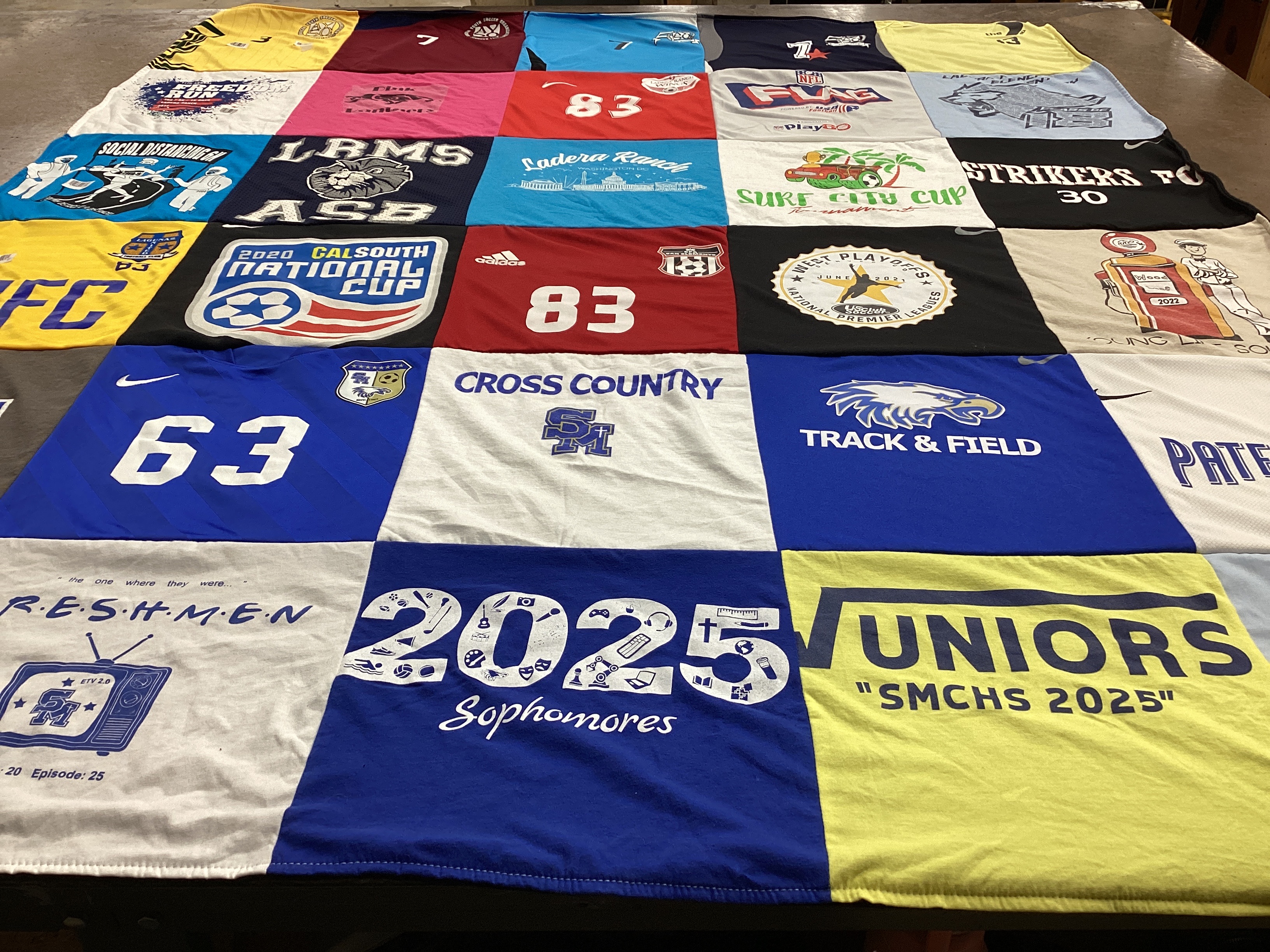 T-shirt quilt featuring strikers fc by Jill from CA
