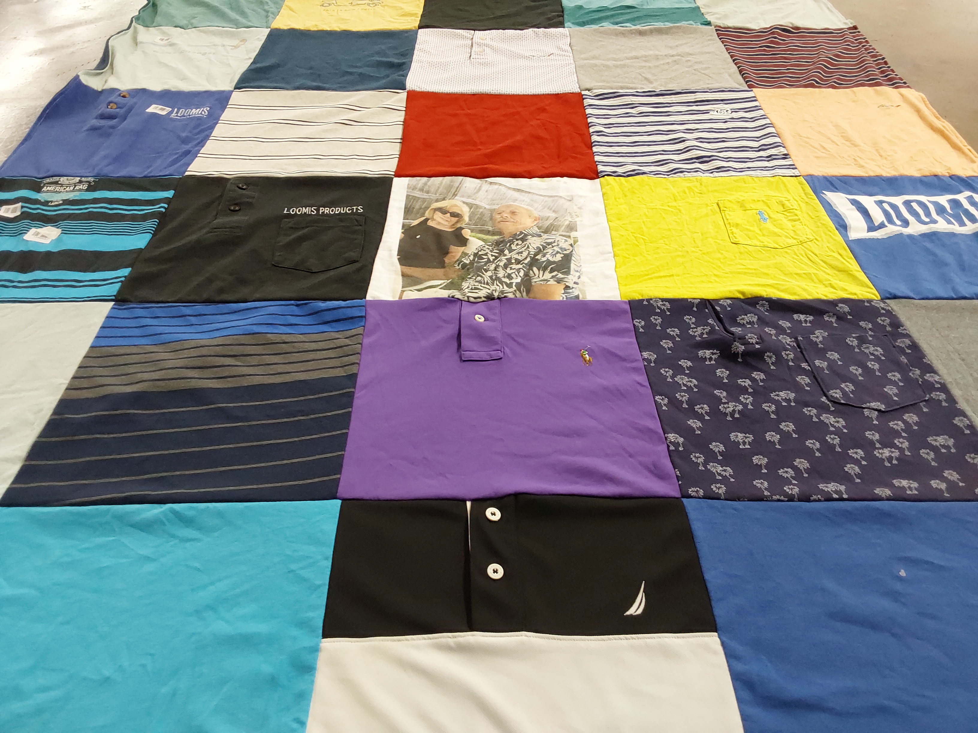 T-shirt quilt with photography themes by Danielle from VA