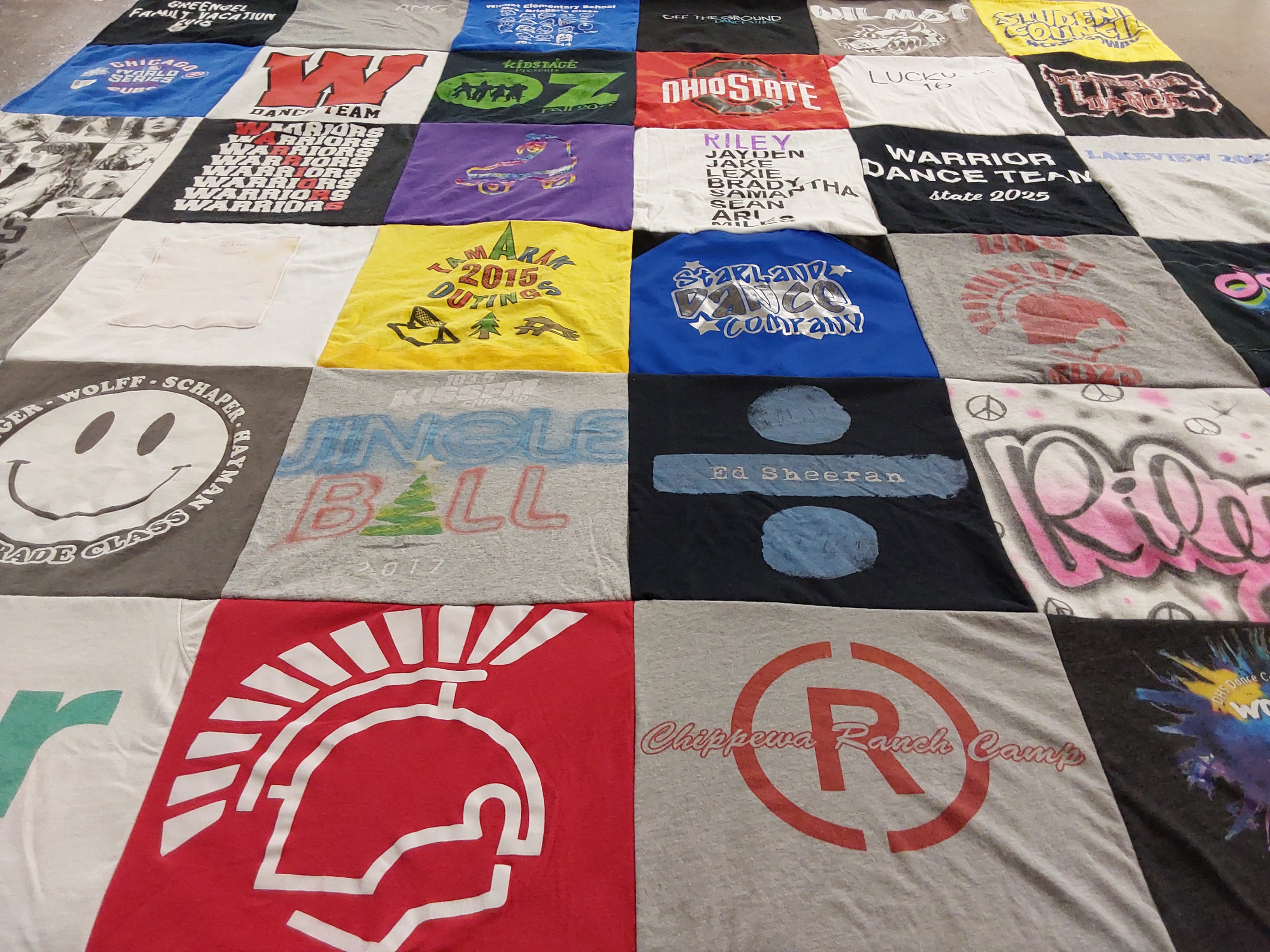 T-shirt quilt from ohio state university by pam from IL
