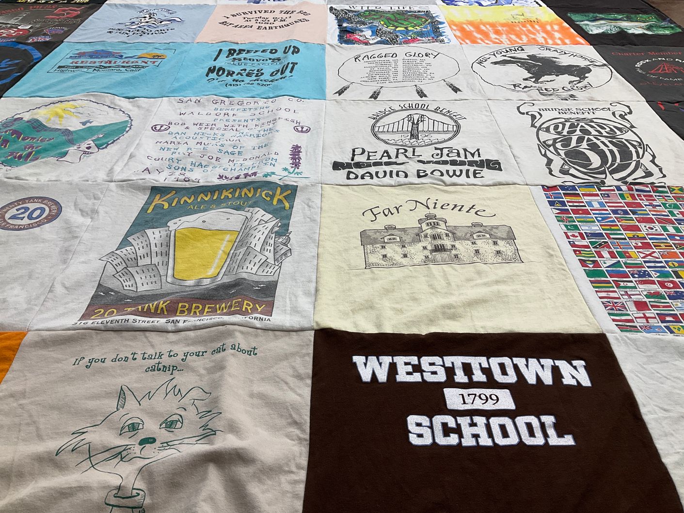 T-shirt quilt from westtown school by Benjamin from NV